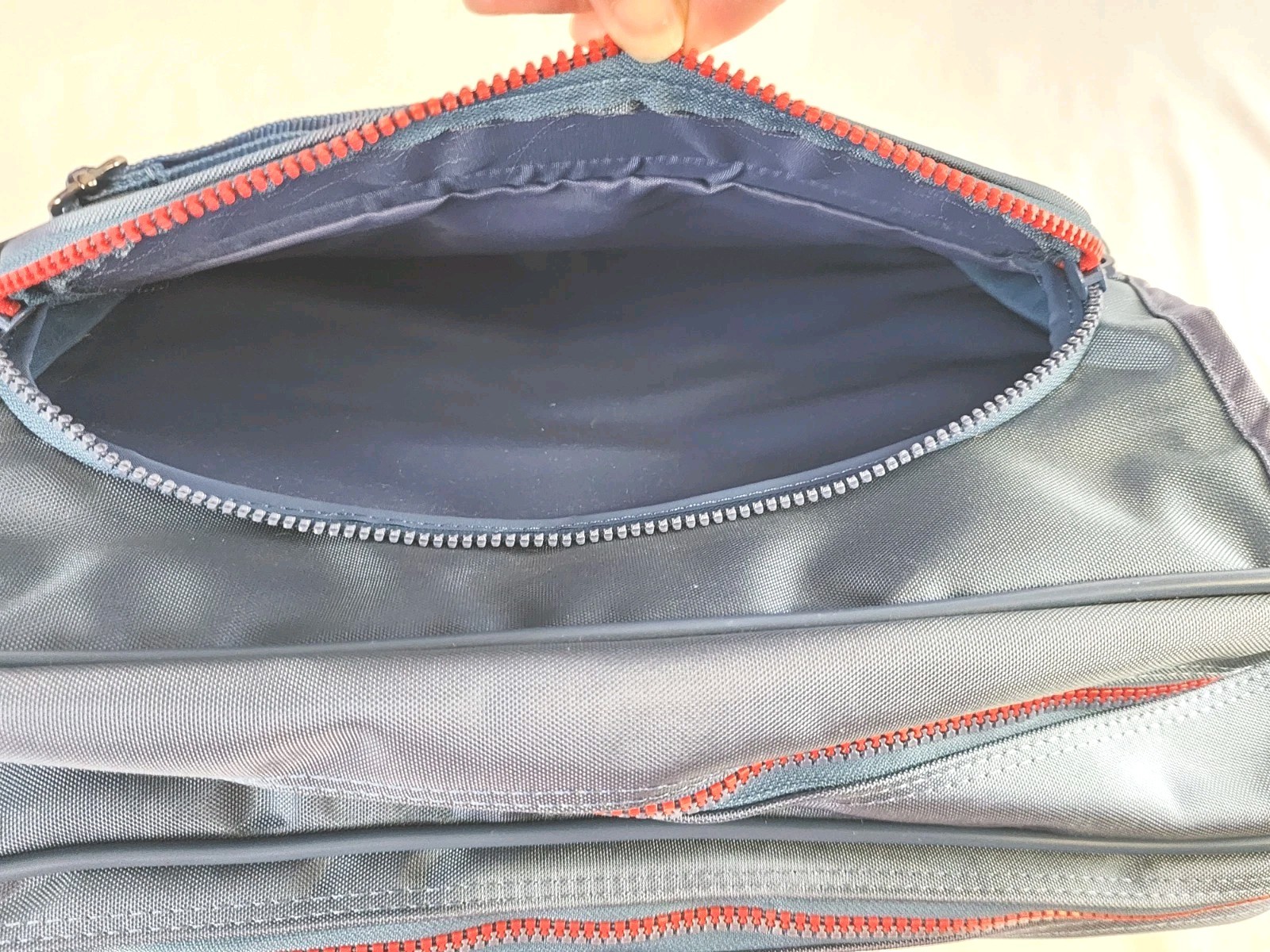 VTG Amelia Earhart AEL Laptop Bag Blue Nylon Briefcase Travel Carry On EUC
