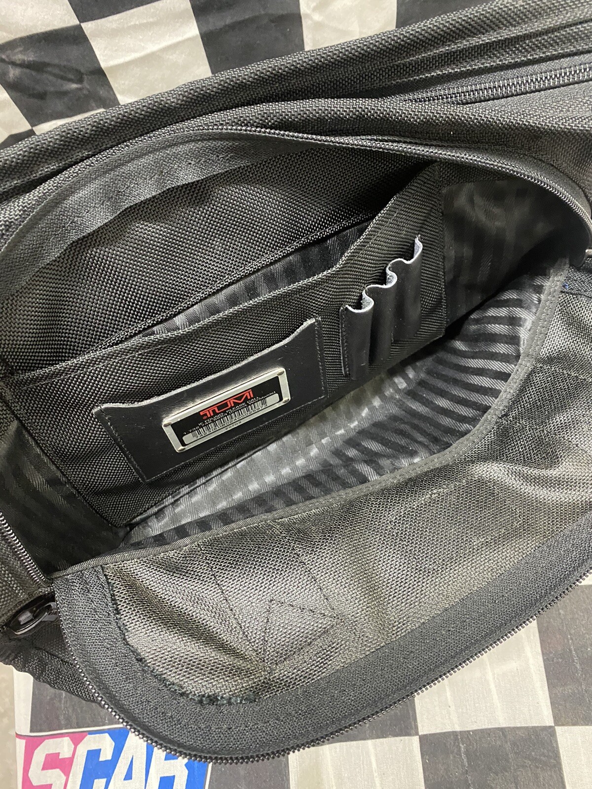 TUMI 207D3 Slim Briefcase – Black Ballistic Nylon – Laptop Business Bag