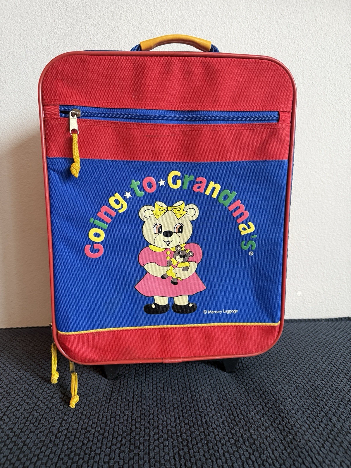 Kids Vintage Girl Bear Suitcase Going To Grandmas Mercury Luggage