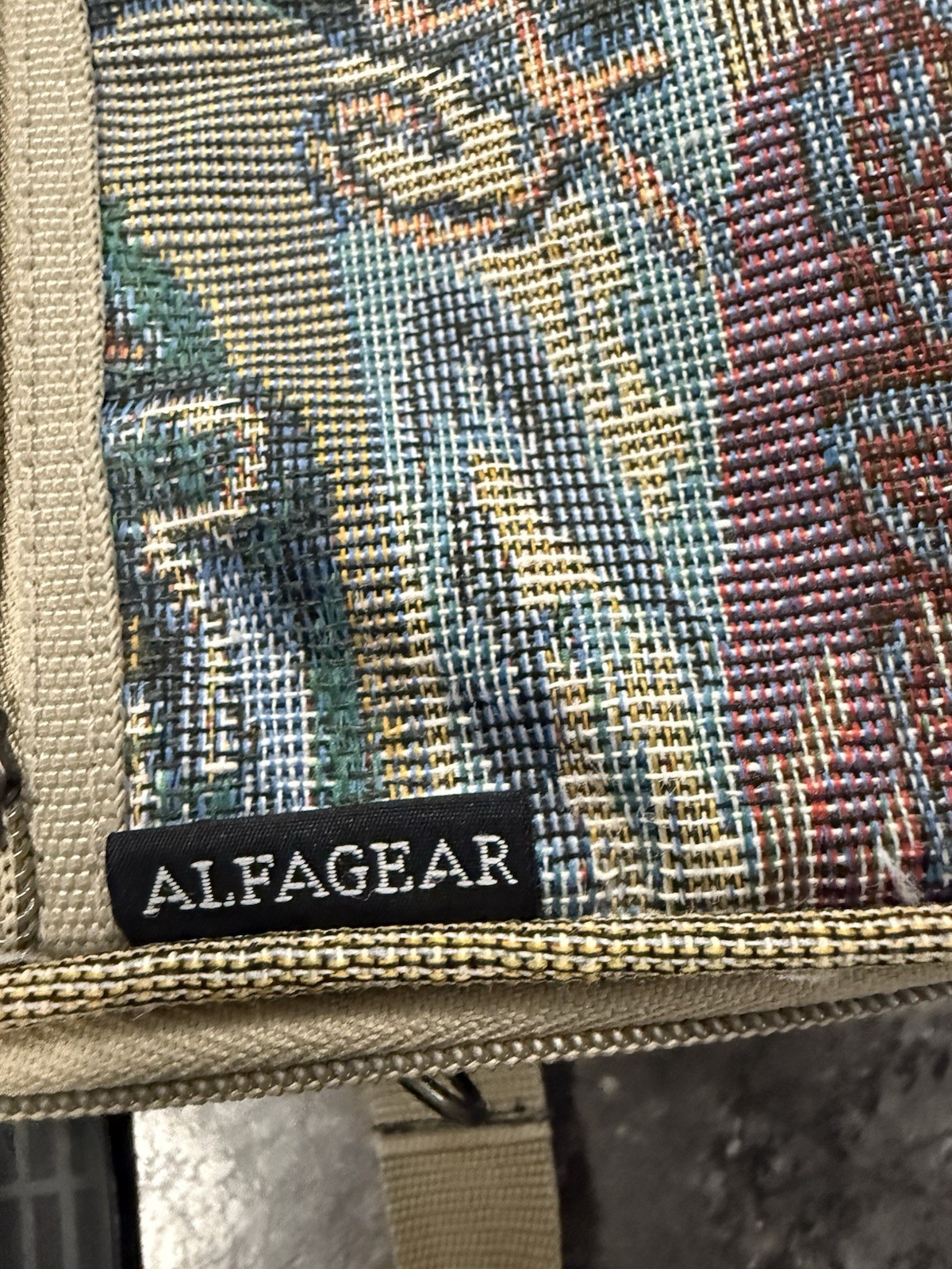 Alfagear Route 66 Tapestry Travel Cosmetic Bag Adjustable Strap Carry On 9X7