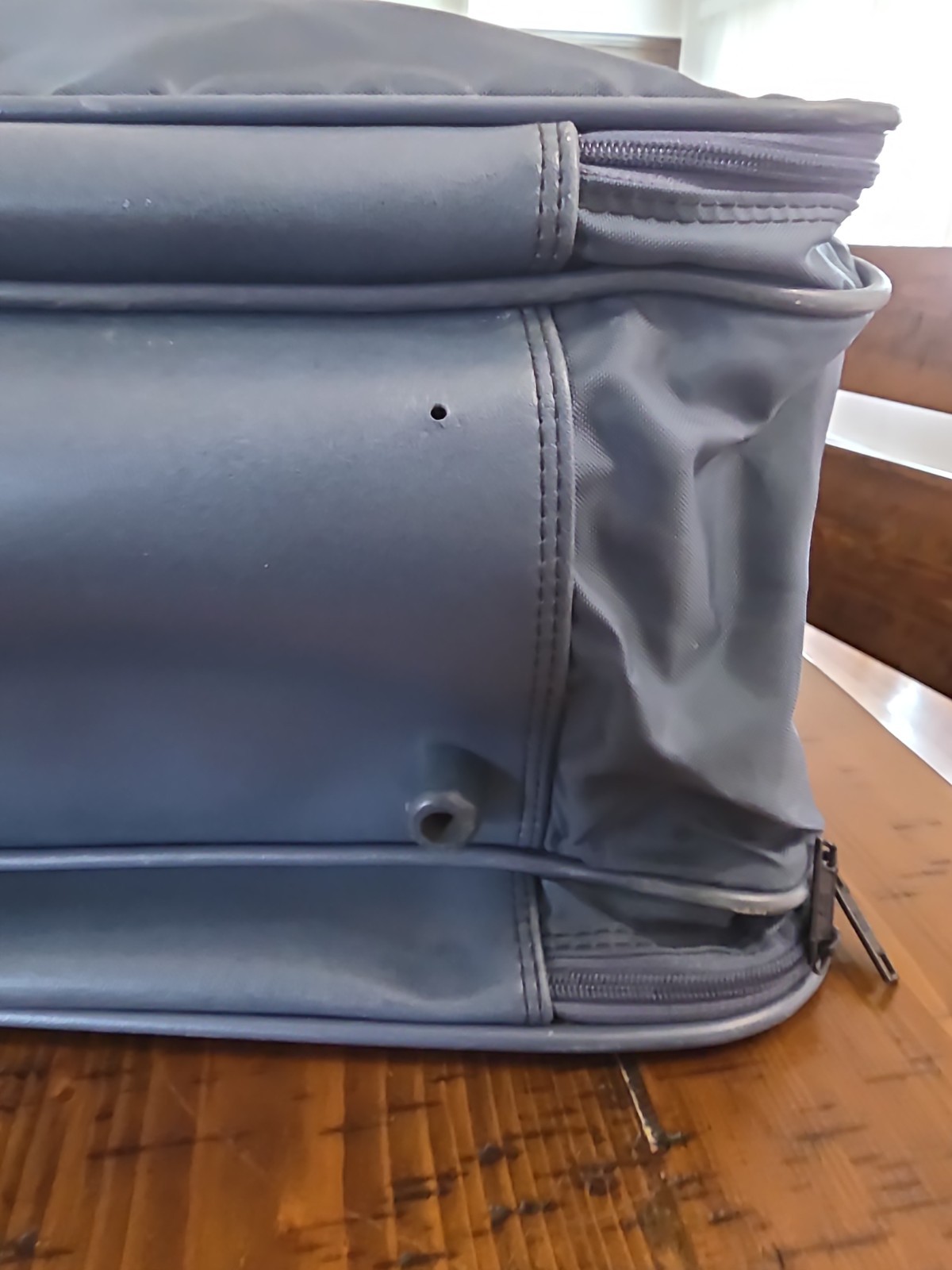 Vintage American Tourister Blue Folding Garment Bag Travel Weekender