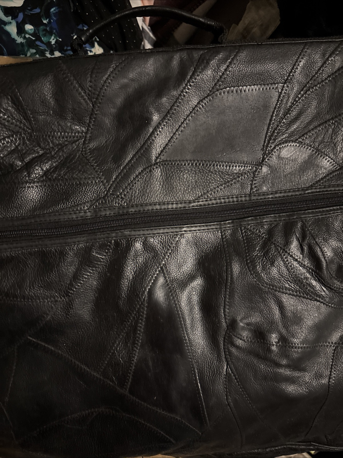 Vtg Leather adidas Suit travel bag