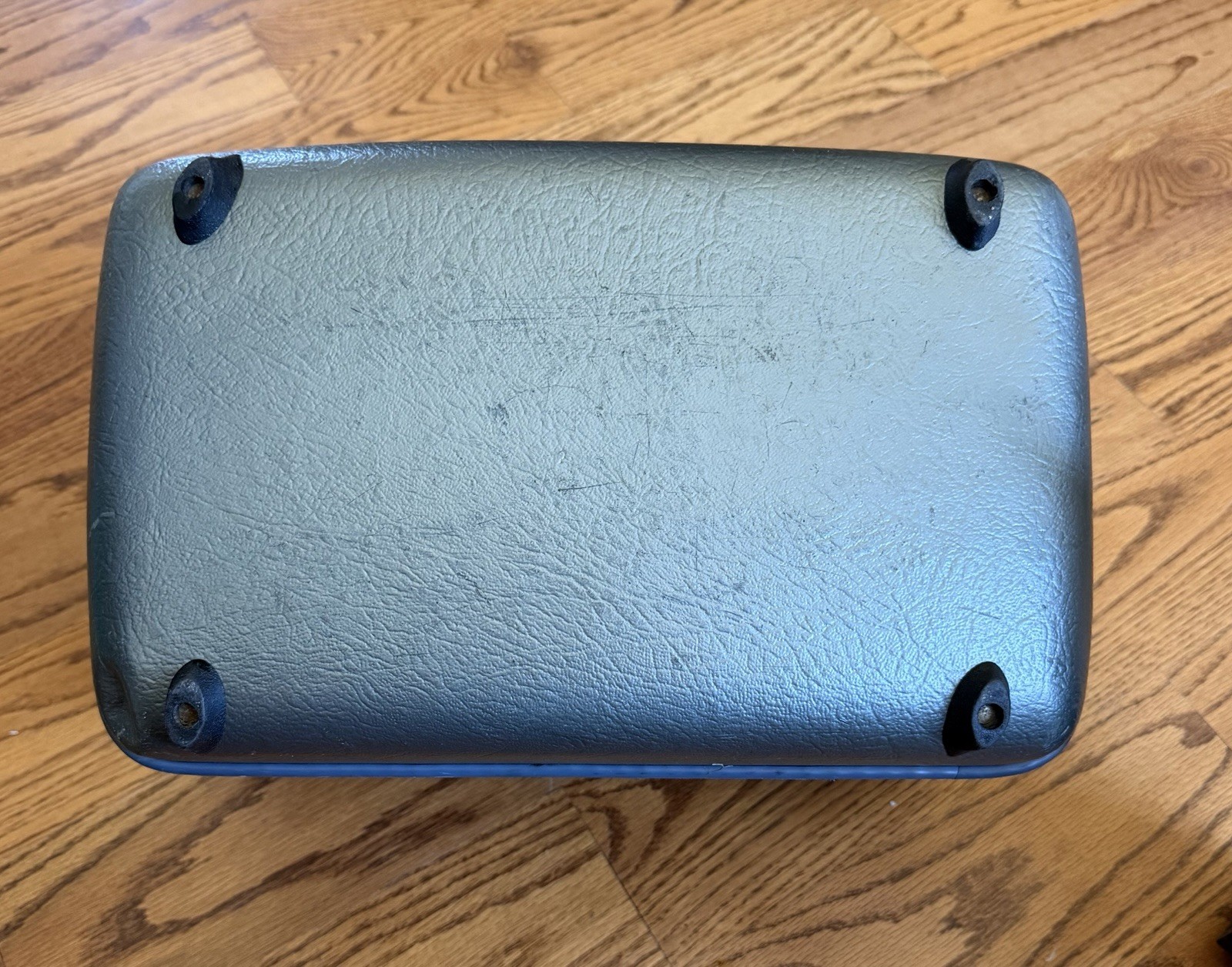 Vintage American Tourister Blue Cosmetic Train Case w/ Mirror, Keychan & Tray