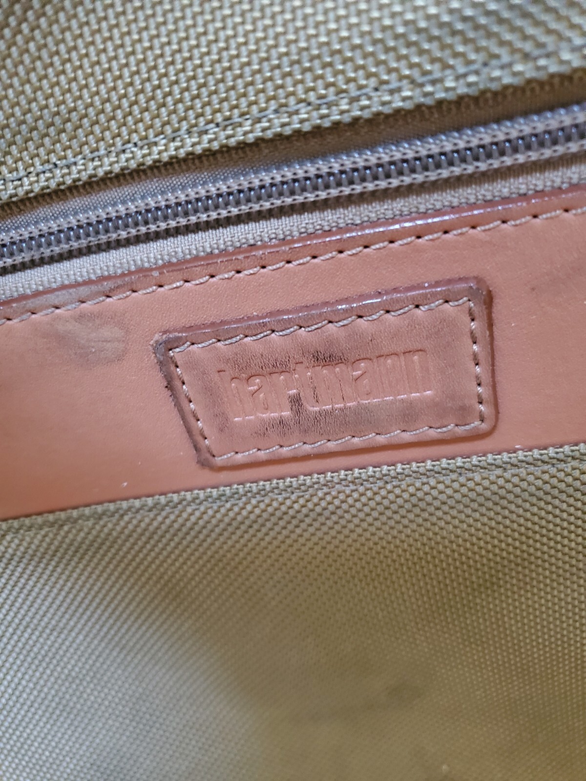 Hartmann Olive Green Nylon Shoulder Strap Carry On Travel Luggage Duffel Bag.