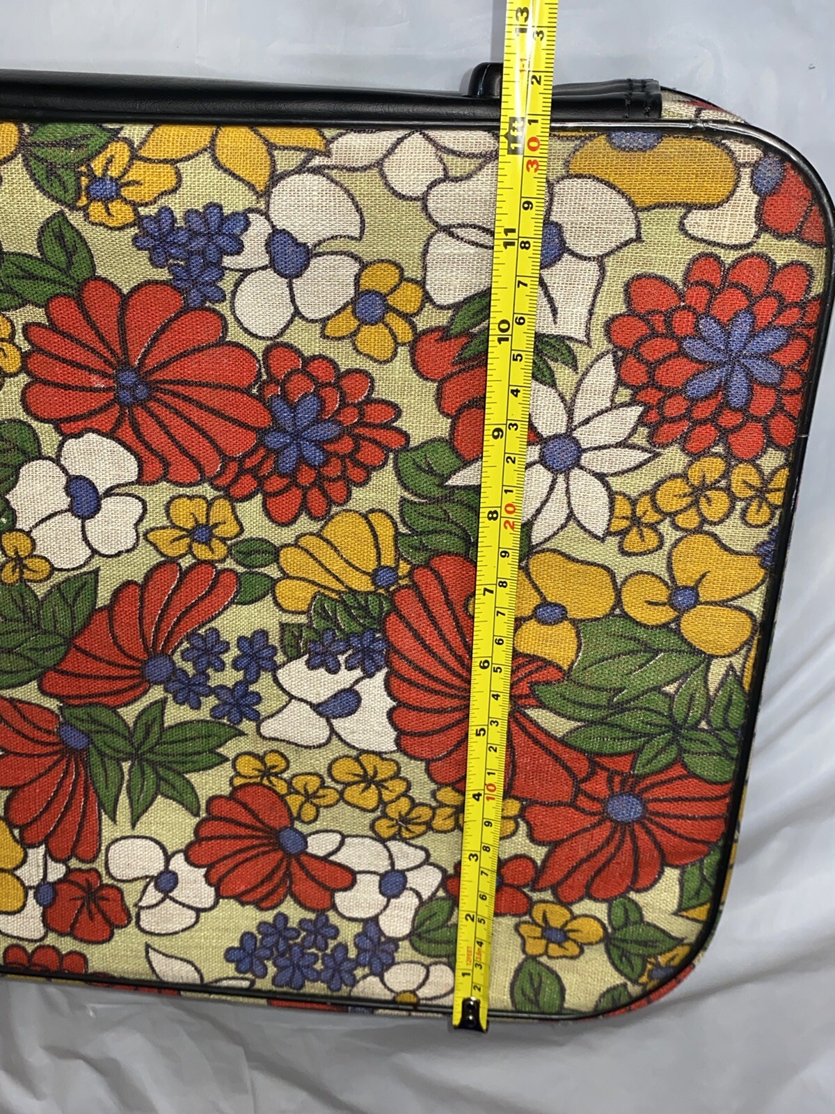 Vtg 60s/70s TRAVEL BAG SUITCASE RETRO Flower Power Mod Retro K- Line
