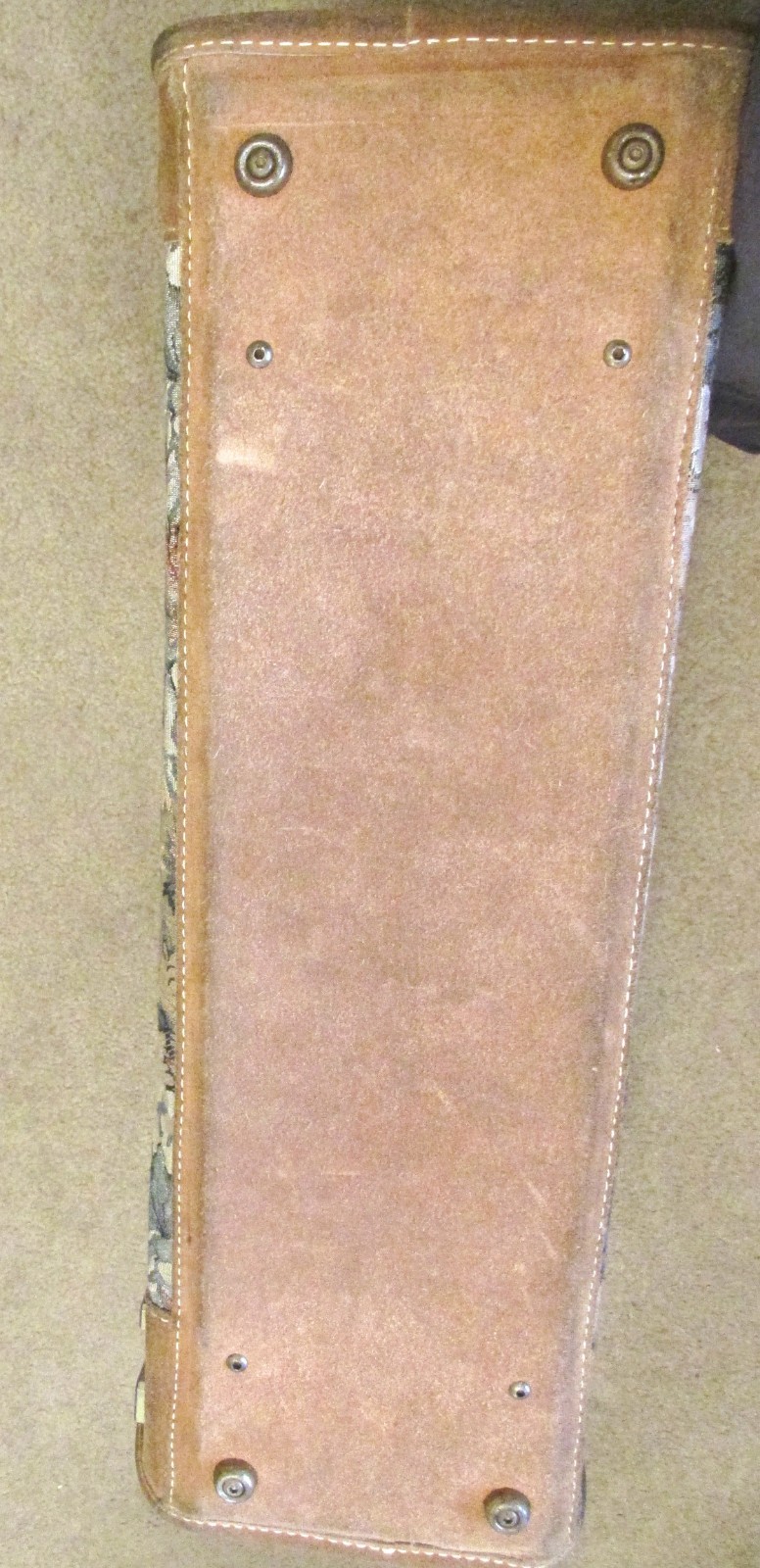 Vintage French Co. Paradise Leather Tapestry 22 in. Luggage Suit Case