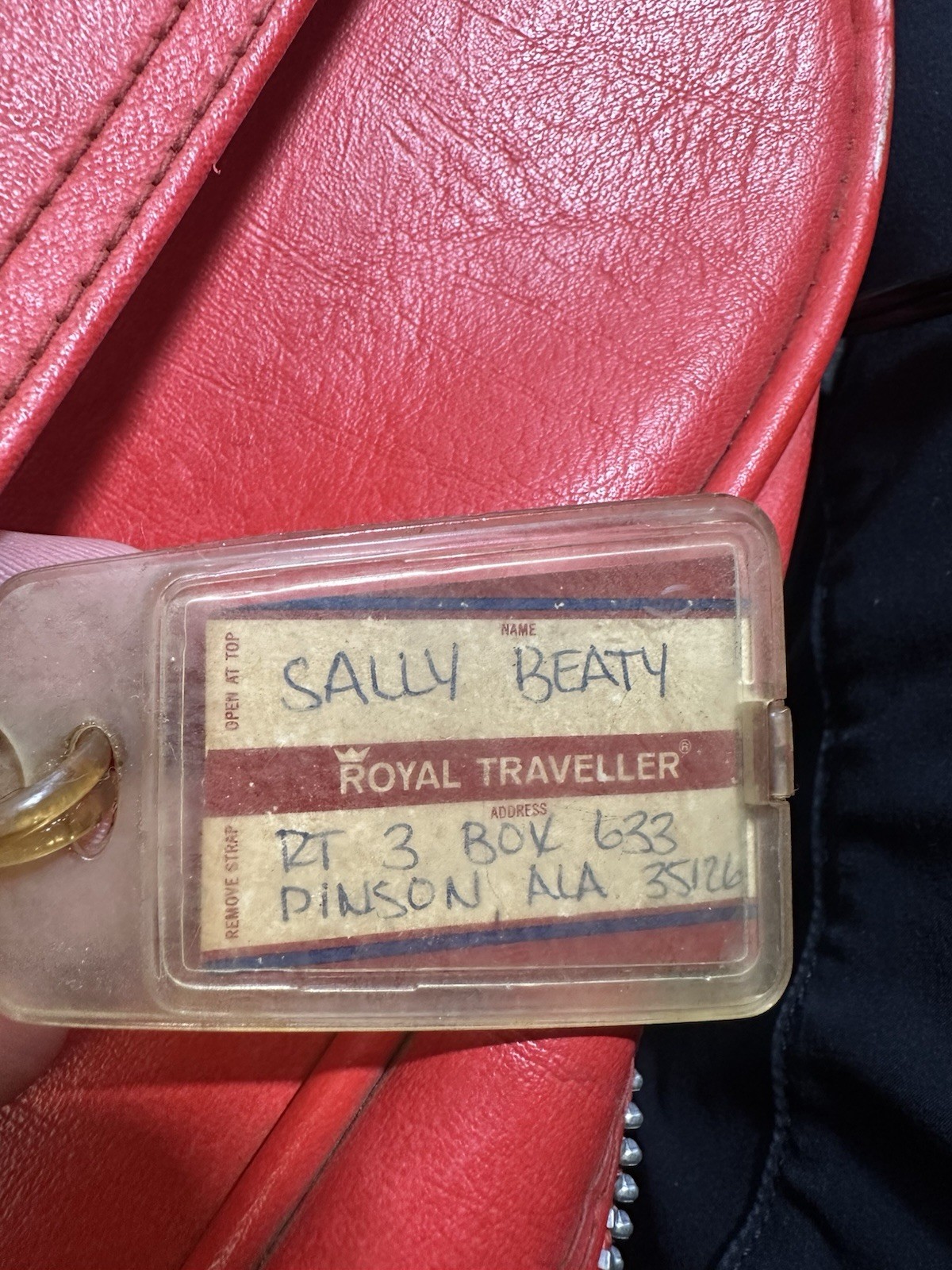 Vintage 1960s Royal Traveller Red Vinyl Overnight Travel Bag