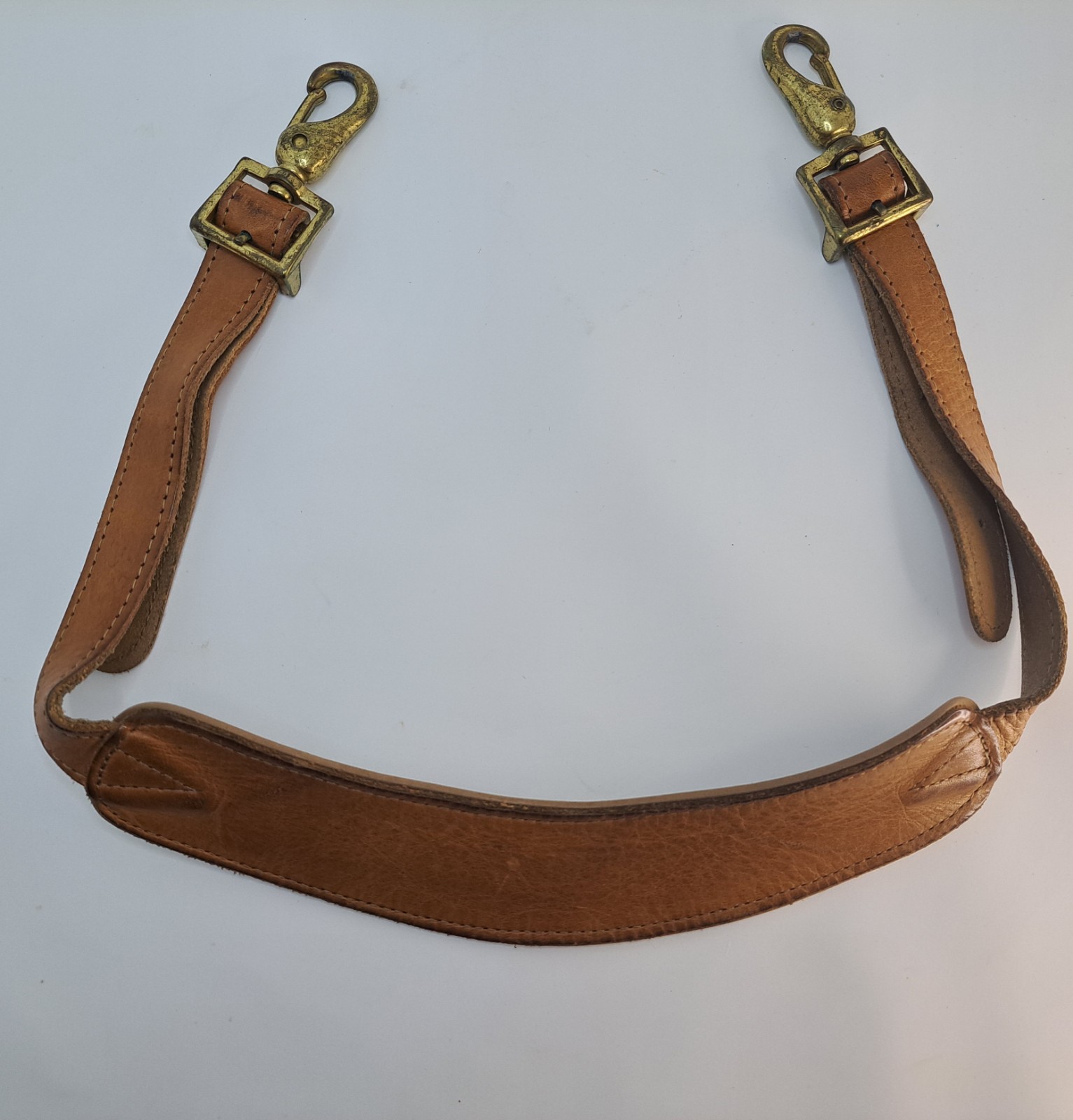 VINTAGE HARTMANN LUGGAGE LEATHER SHOULDER STRAP 31″ – 42″ USED BIN78