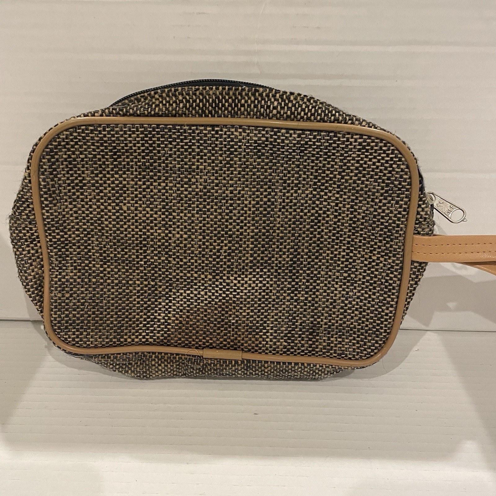 Vintage Fifth Avenue DOPP Kit Bag Make Up Bag Travel Bag Tweed Plaid