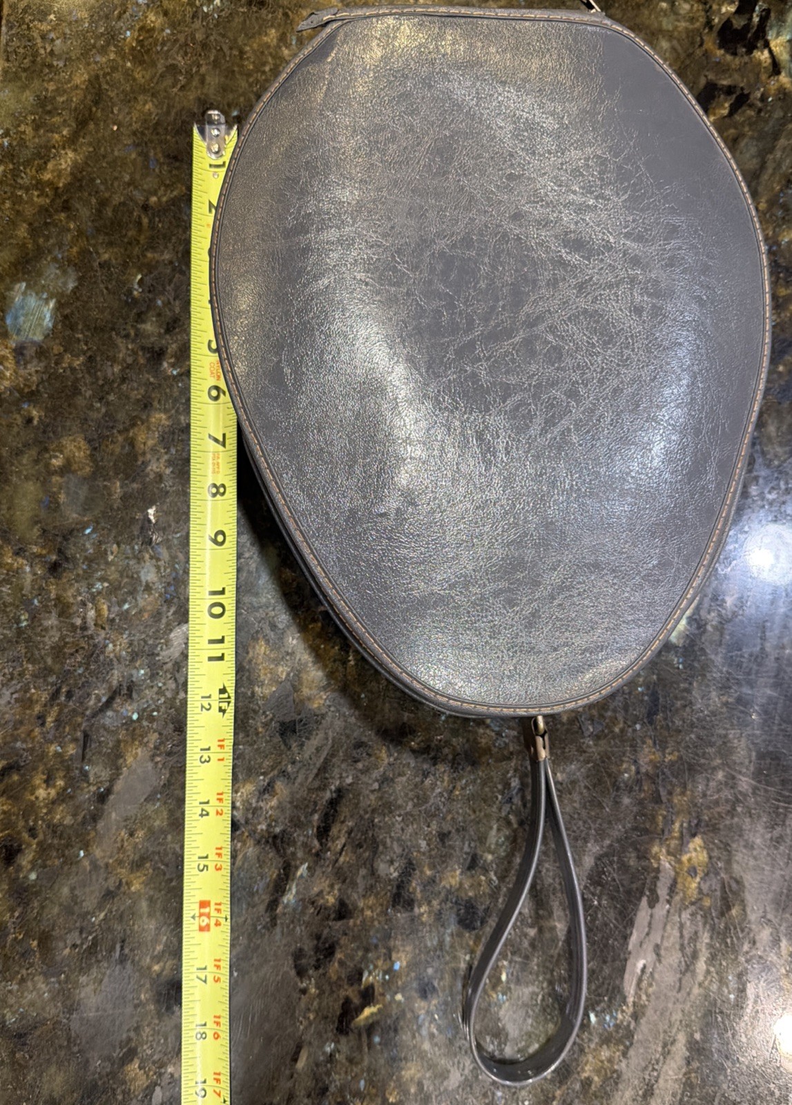 Vtg 50s MCM Carry On Cosmetic Bag Suitcase Oval Egg Shaped Train Case