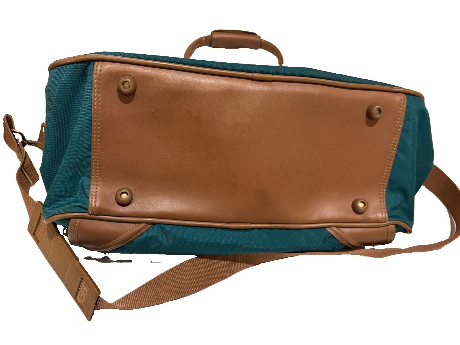 Jaguar Travel Bag Overnight Weekender Jade Green with Leather