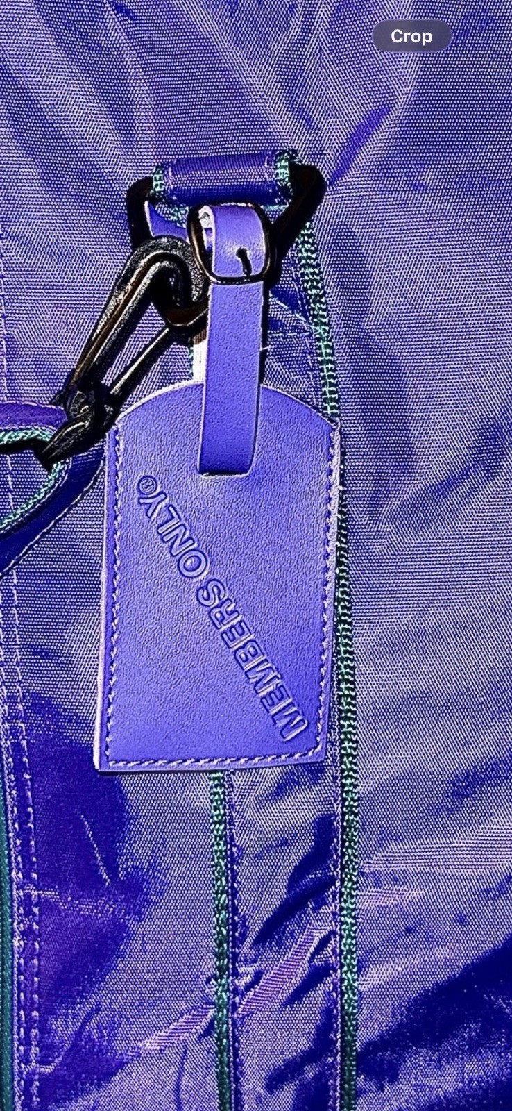 NEW W TAGS Vintage Members Only Duffel Bag 80s Travel Teal Purple Shoulder Strap