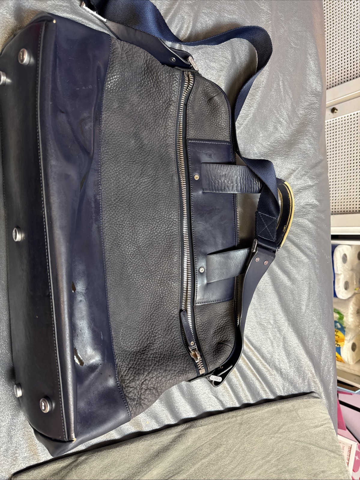 Vintage Porsche Design Travel Bag Navy Blue And Black $400