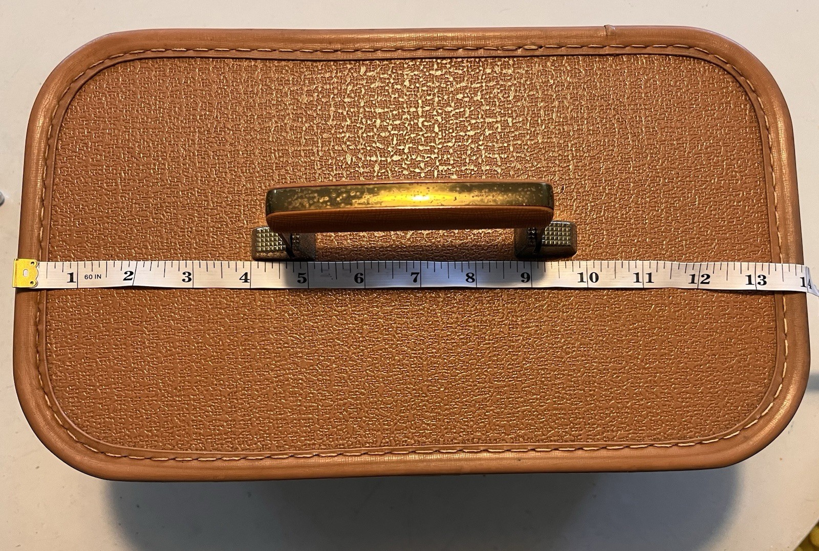 Vintage, Mid Century, Lady Baltimore Starline Tan Train Case With Mirror