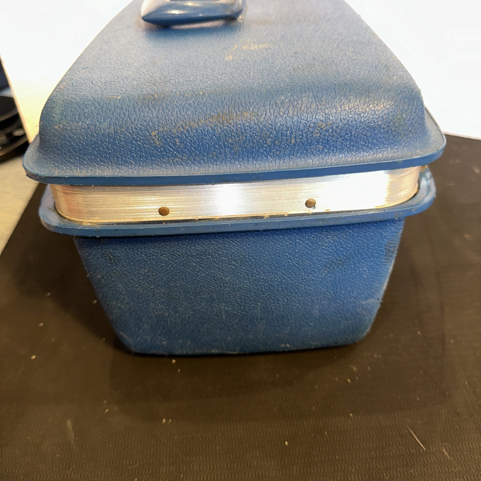 Vtg Blue Samsonite Royal Traveller Montbell Train Cosmetic Case (No Tray No Key)