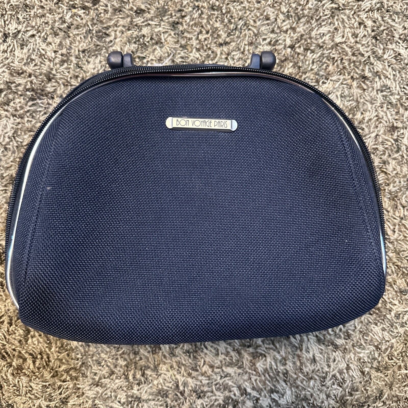 Bon voyage paris vintage toiletry luggage Blue New
