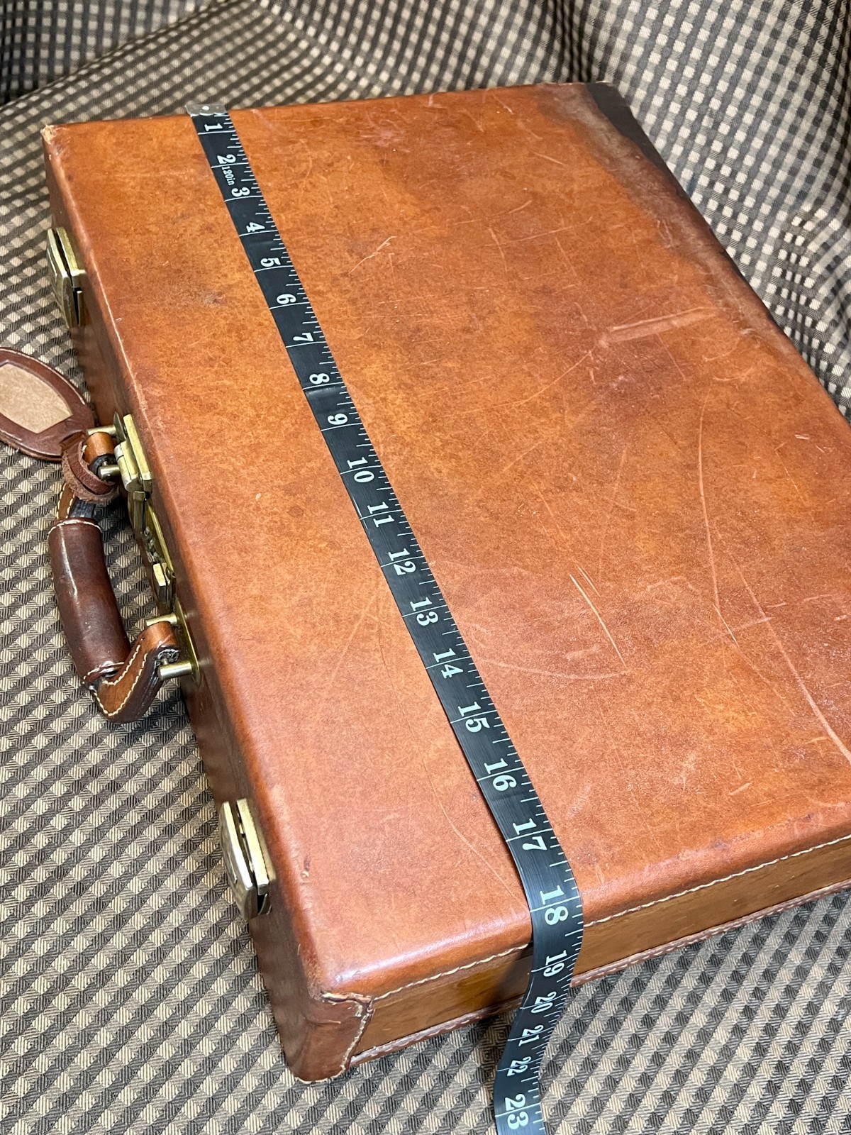 Vintage Bridlehide by Byron Brown Hard Shell Leather Locking Briefcase Attache