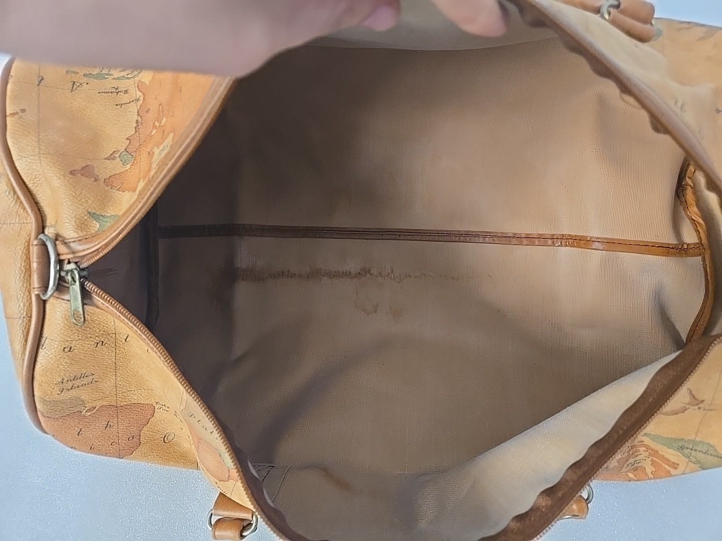 Vintage Magellan World Map Duffel Bag Weekender Carry-On 1990s