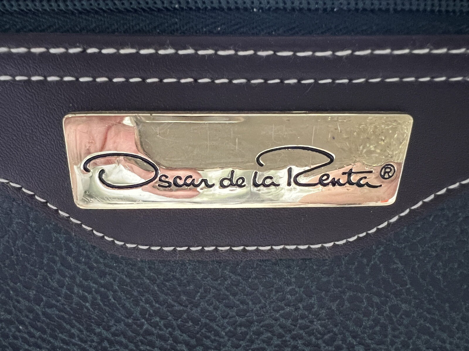 VTG Oscar de La Renta Train Case Luggage Travel Cosmetics Toiletry Bag Plane G9