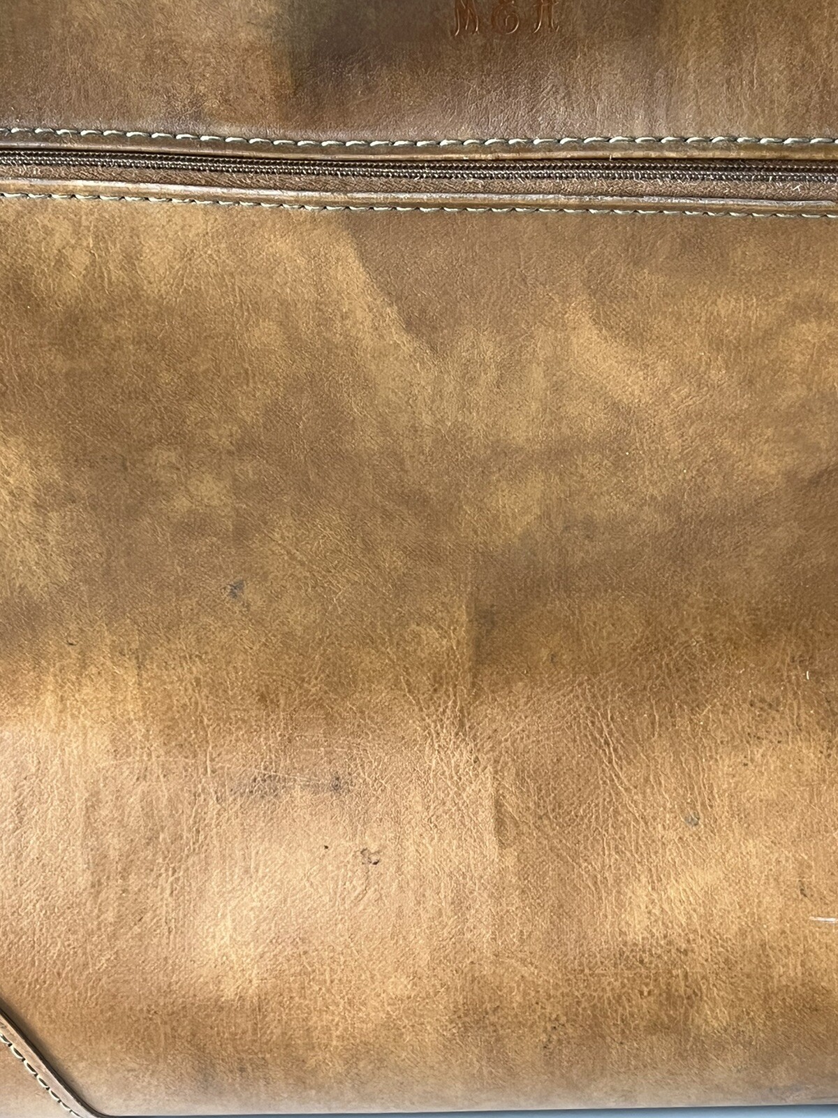 Vintage Hartmann Belting Leather Plastic Lined Weekender Bag