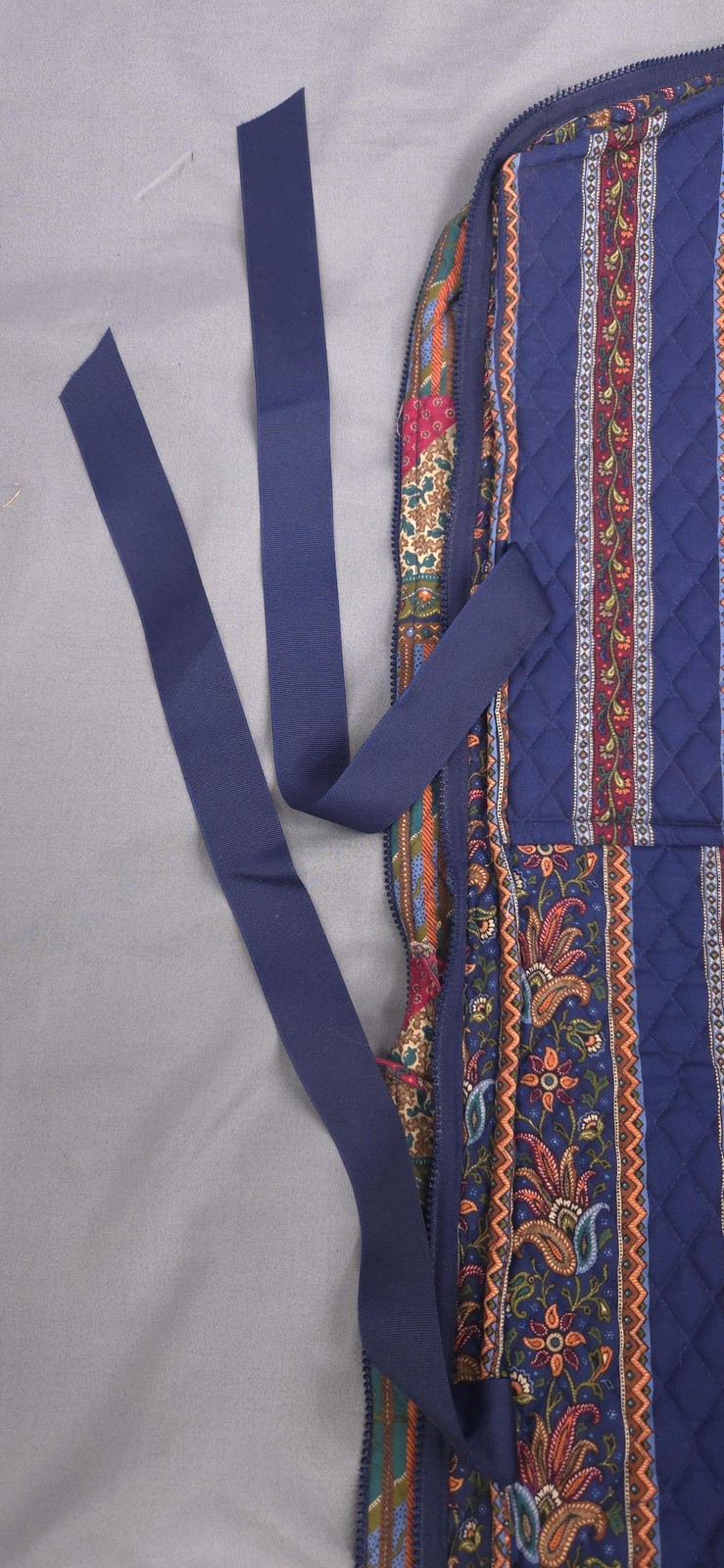 Vtg Vera Bradley Garment Bag Quilted Cotton Patchwork Travel Luggage USA 47×24