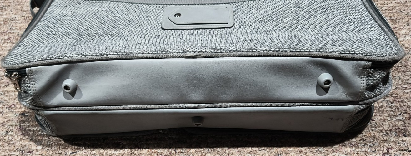 Vintage 1987 Samsonite Tweed 23” Gray Carry-On Travel Luggage