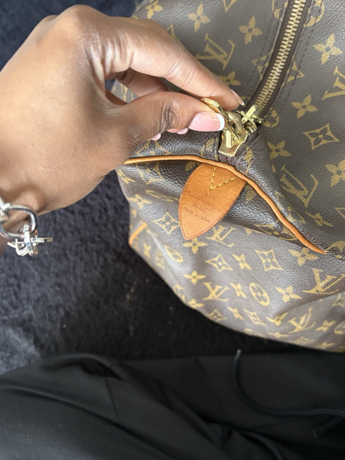Louis Vuitton M41424 Monogram Keepall55 Travel Bag Boston Duffle, Canvas, Brown