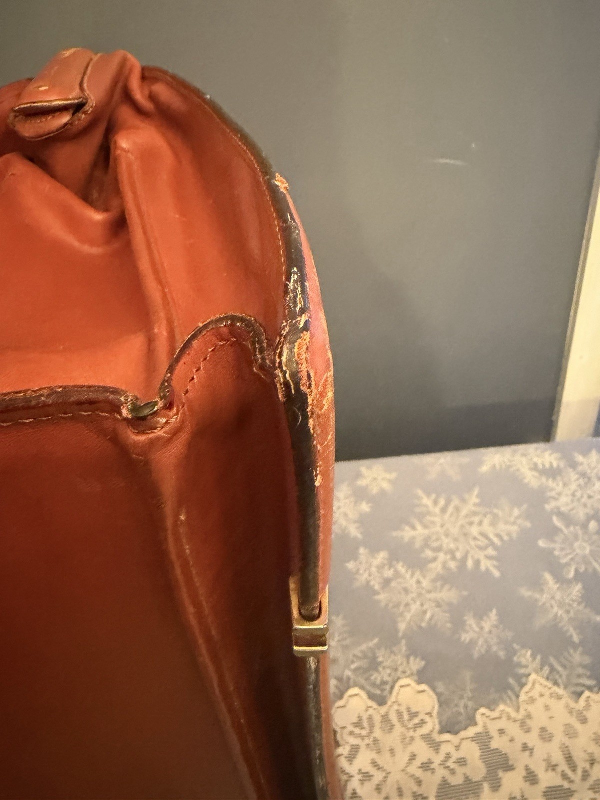 VTG Crouch & Fitzgerald Made In Italy By Briefcase Brown Leather Luggage