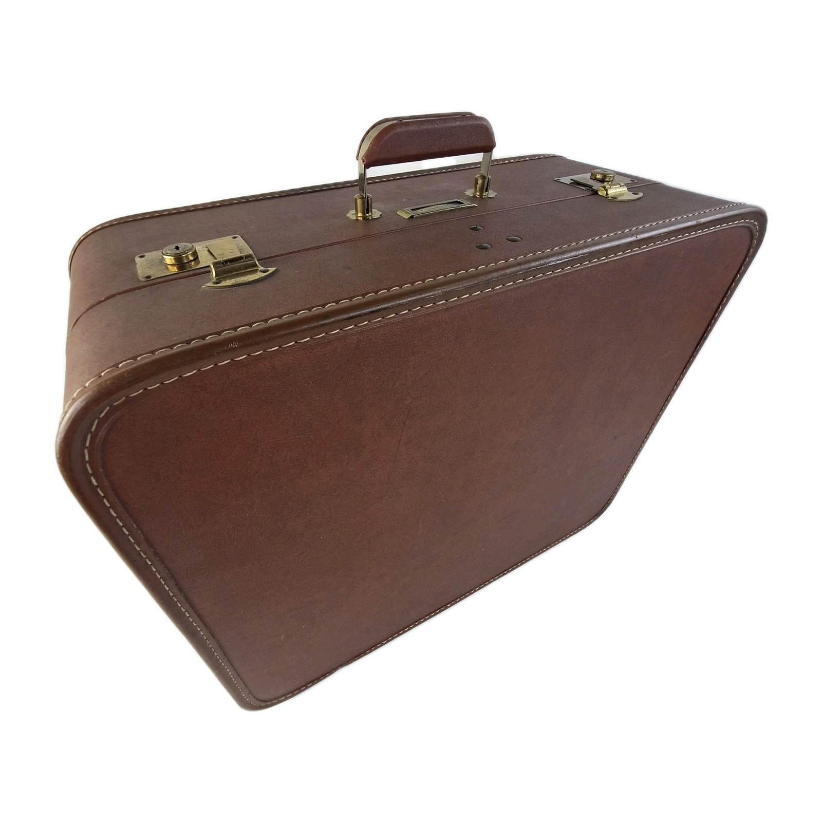 Vintage Travel Suitcase Luggage Sears Roebuck Co J.C. Higgins Mid Century