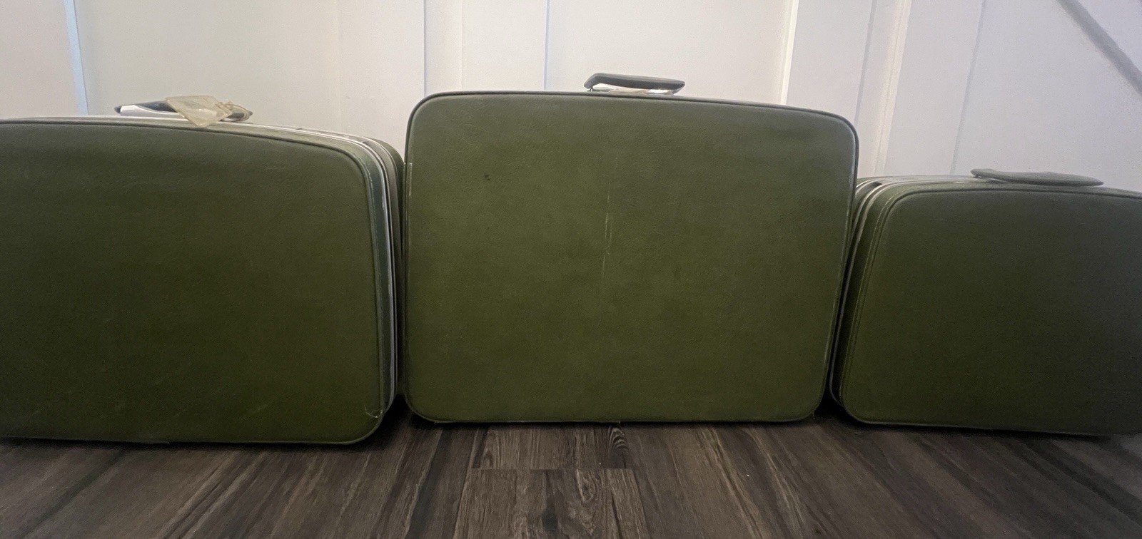 Samsonite Fashionaire Vintage Luggage Olive Retro Green 3 Piece Set Suitcases