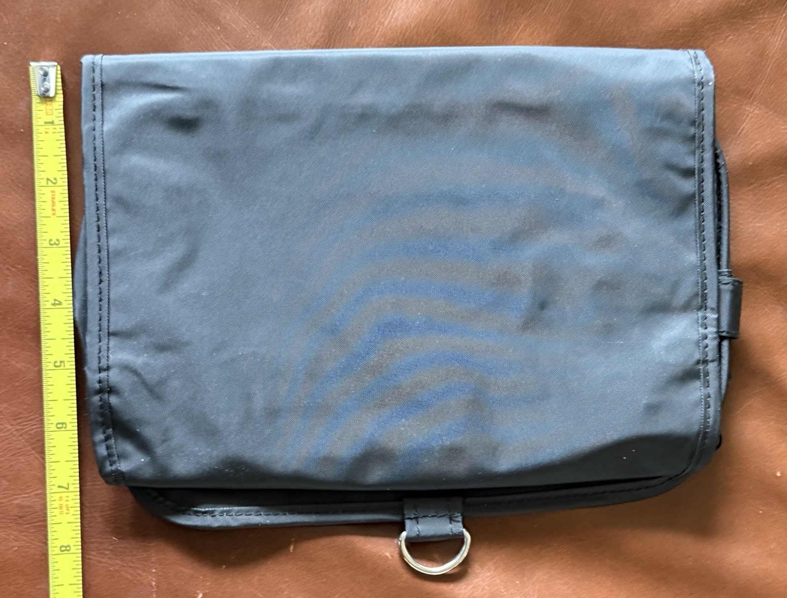 Vintage NEW 77 WABC NEWSTALK RADIO Black Toiletries Hanging Bag Case Nylon NWOT