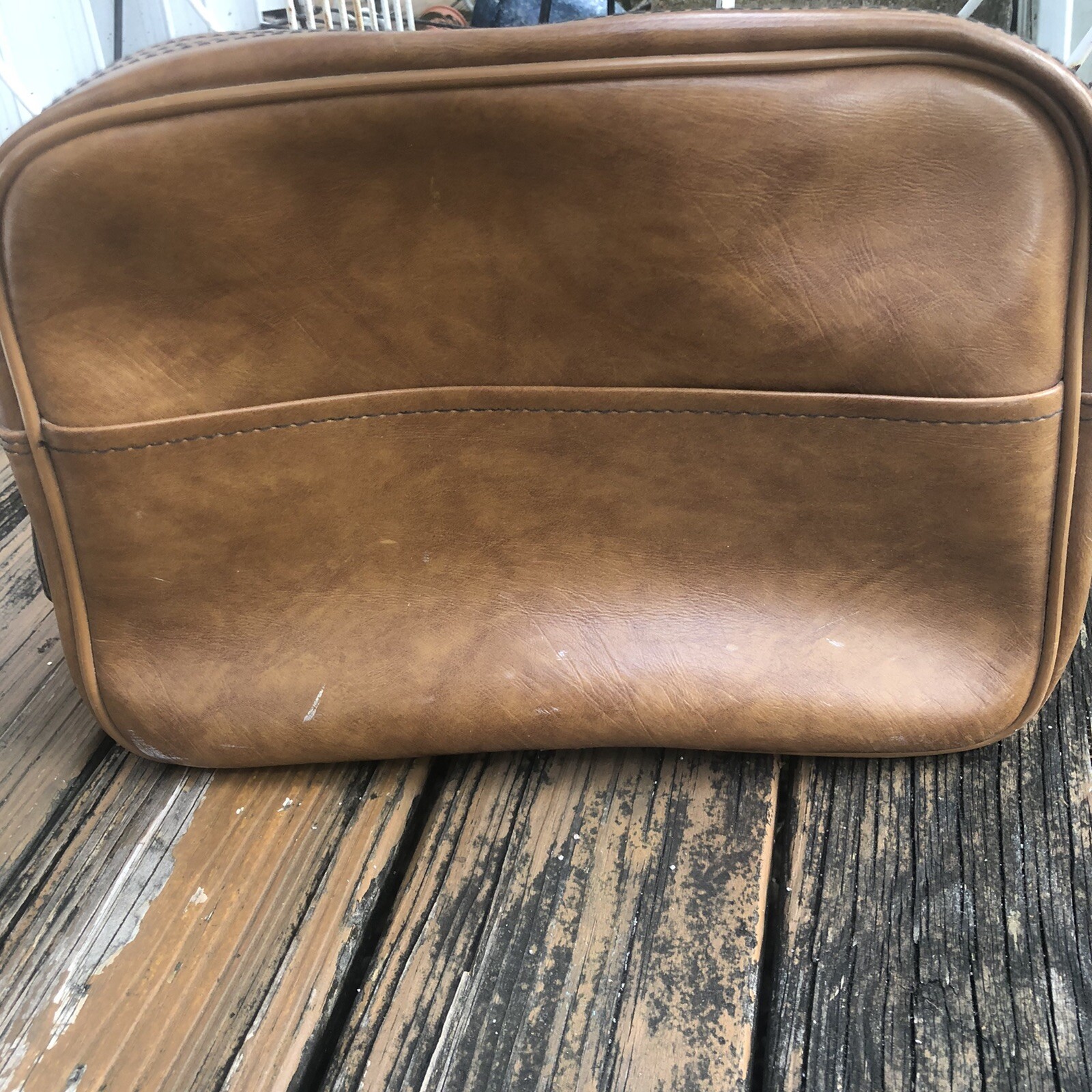 Airway Travel Bag Luggage Carry On Case Suitcase Vtg 60s 70s Shoulder Strap