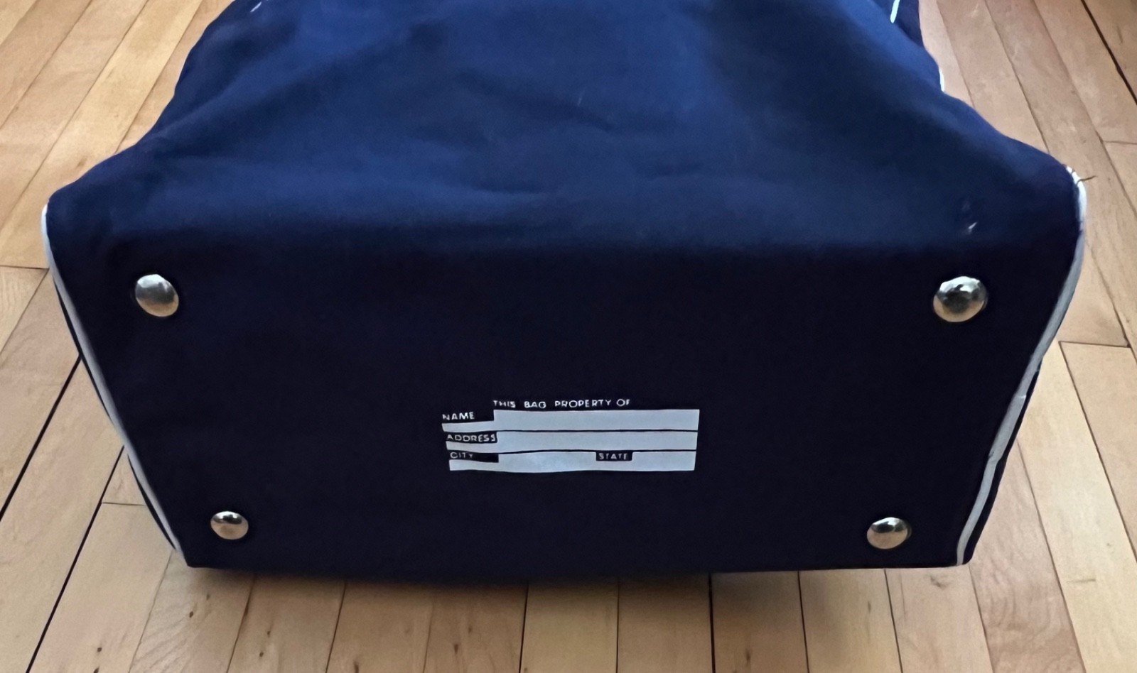 Vintage 1970’s Cunard QE2 Queen Elizabeth Cruise Wear Canvas Travel Tote Bag