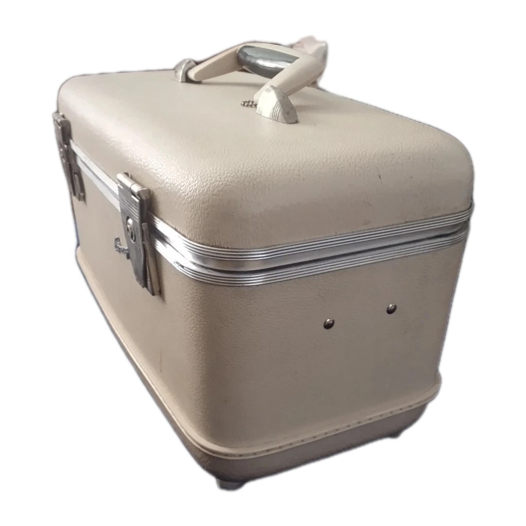Vintage 1960s Airway Travel Train Suitcase Hard case Reliable Luggage Co.