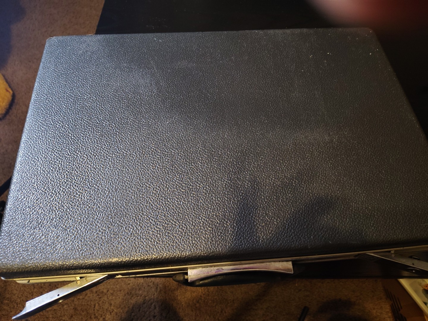 Vintage Slim 2.5” Samsonite Gray Briefcase Hardshell Attache Case MCM No Keys