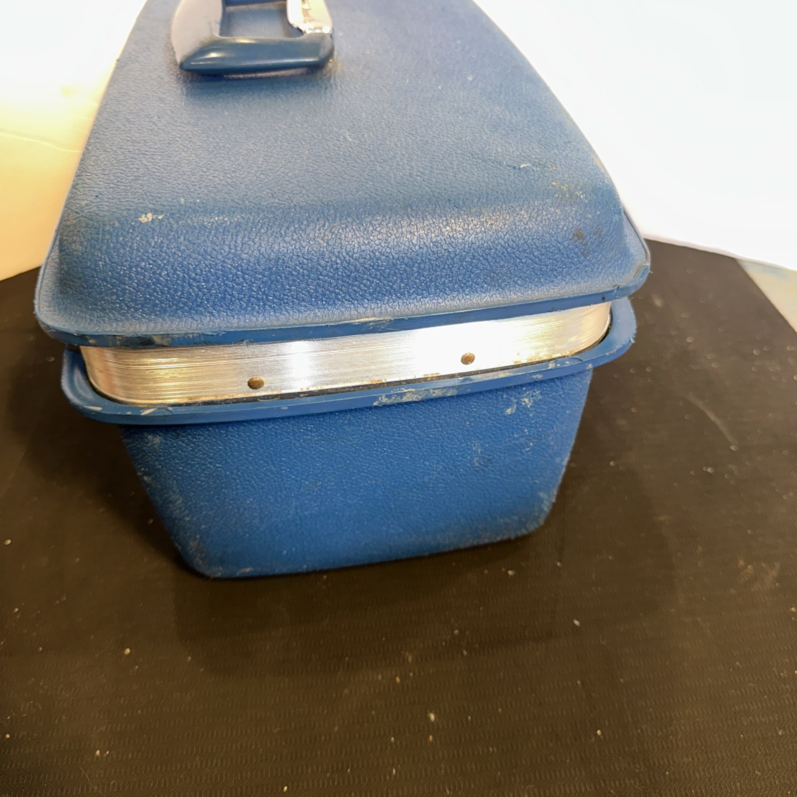 Vtg Blue Samsonite Royal Traveller Montbell Train Cosmetic Case (No Tray No Key)