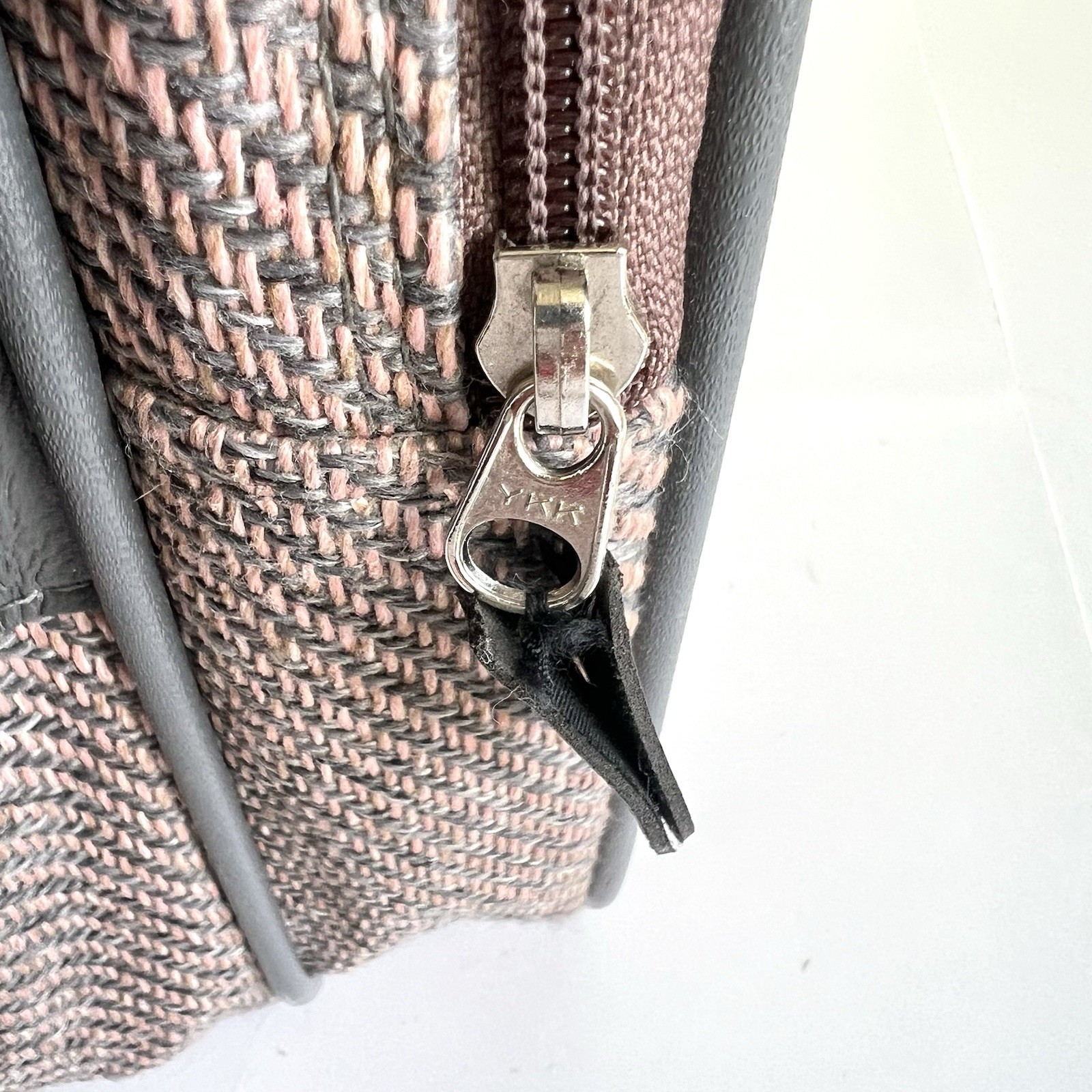 1987 Samsonite Silhouette 4 Luggage Travel Bag W/Strap Vintage Brown Tweed