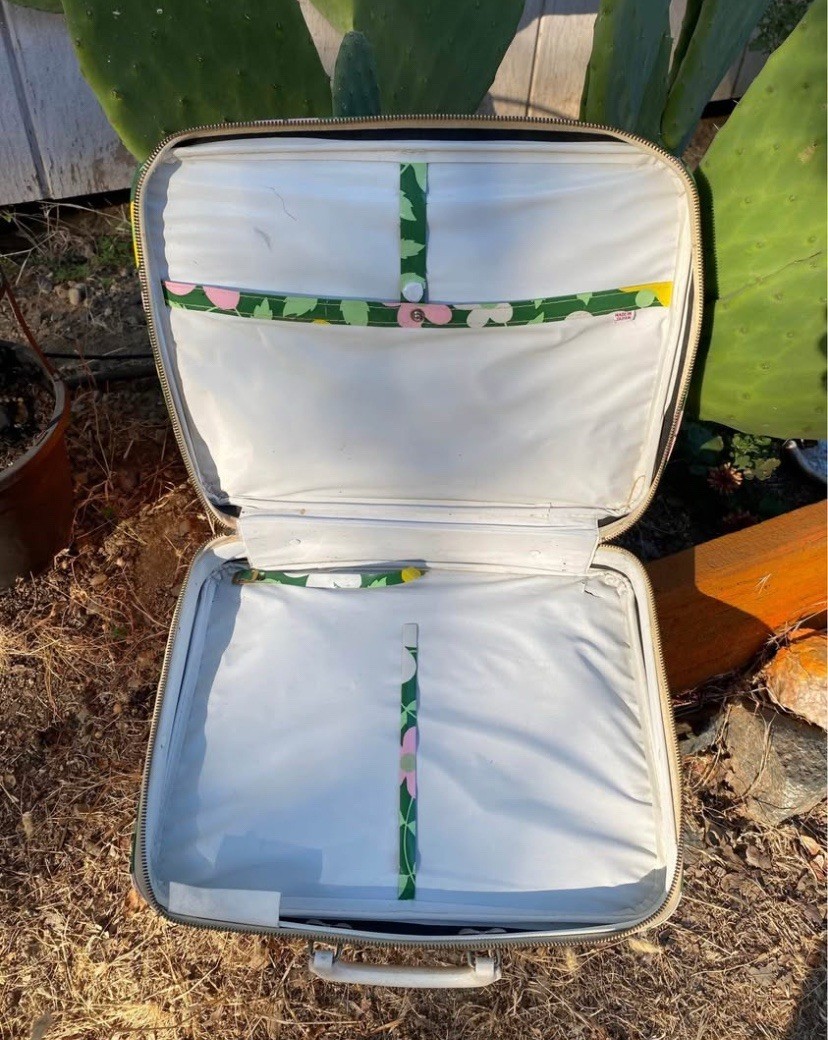 1970s Flower Power Vinyl Suitcase