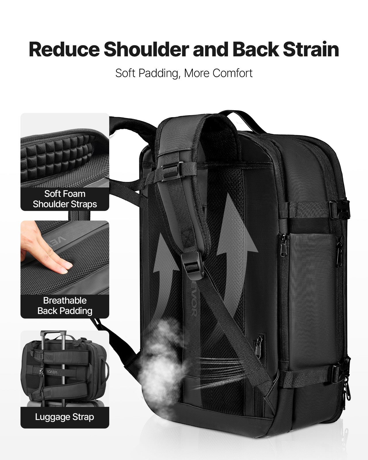 VEVOR Vacuum Travel Backpack 65L Expandable Vacuum Seal Compression Backpack