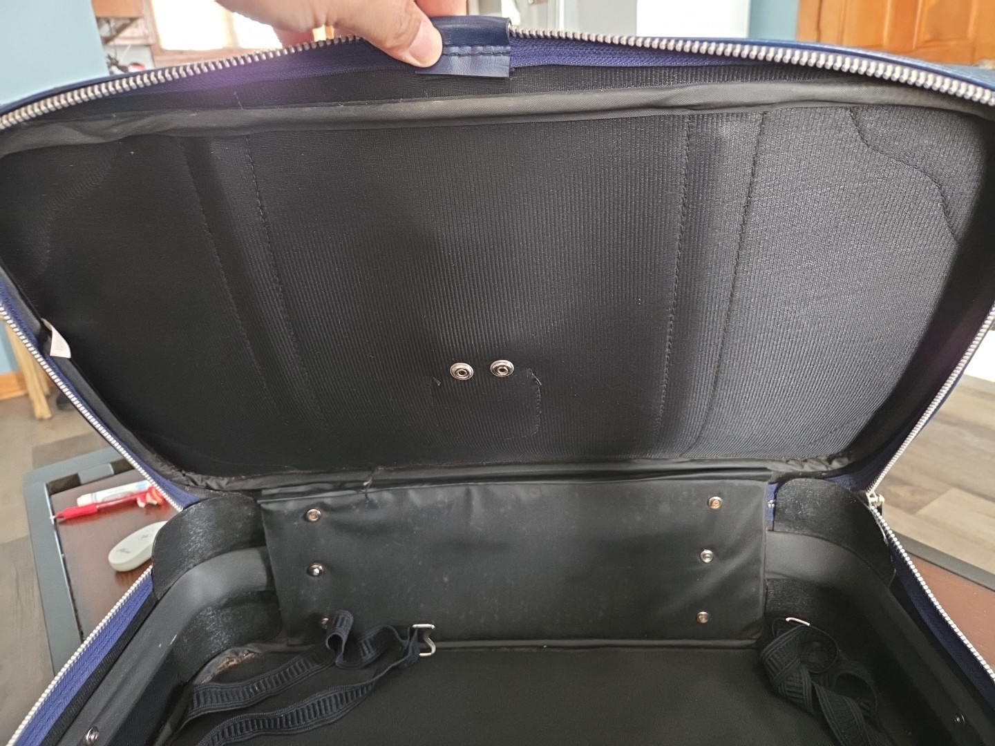 Vintage Blue Suitcase Luggage Retro 80s