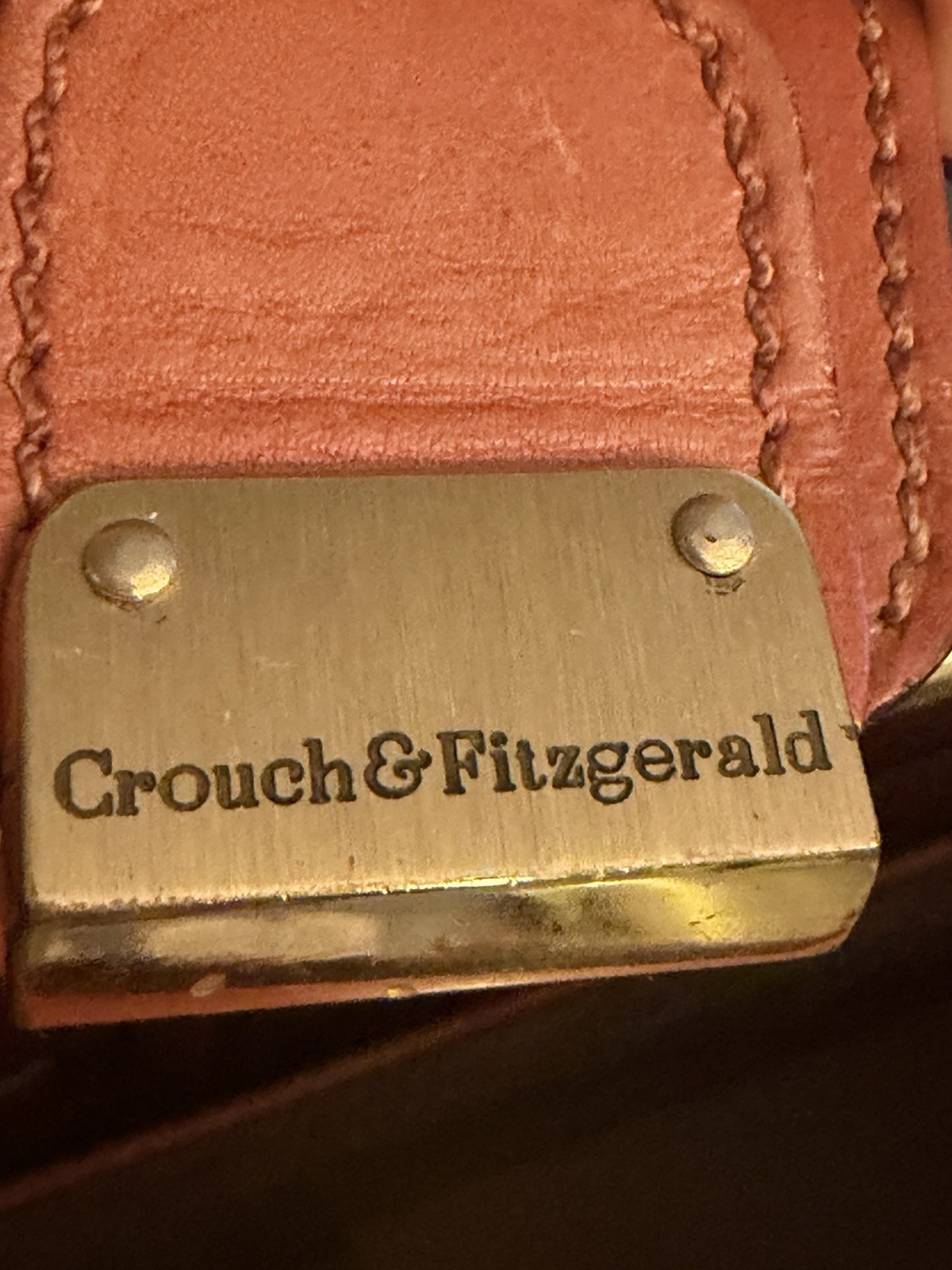 VTG Crouch & Fitzgerald Made In Italy By Briefcase Brown Leather Luggage
