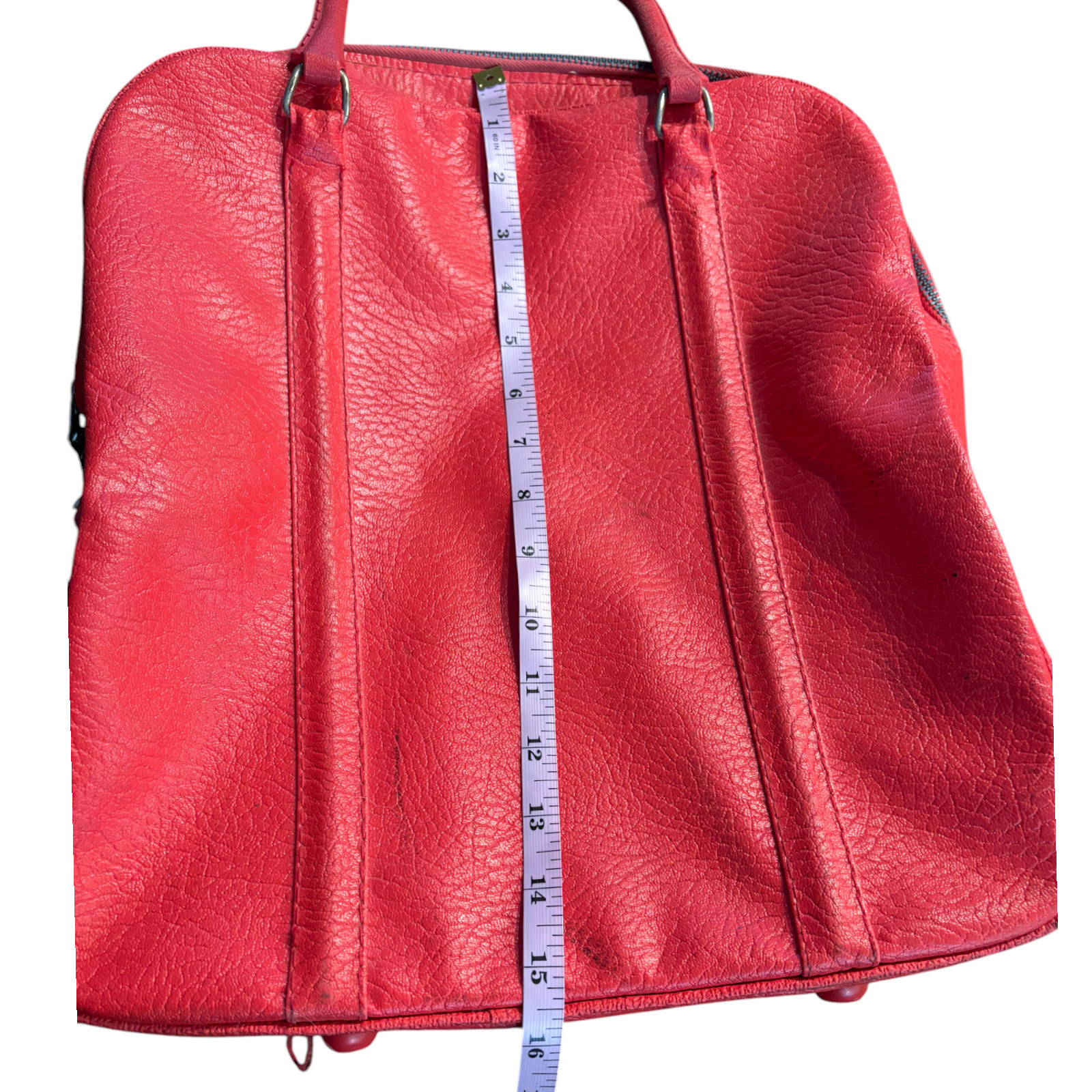 AMELIA EARHART Vintage 70s red Luggage Carry On Overnight Bag Travel Tote NO KEY