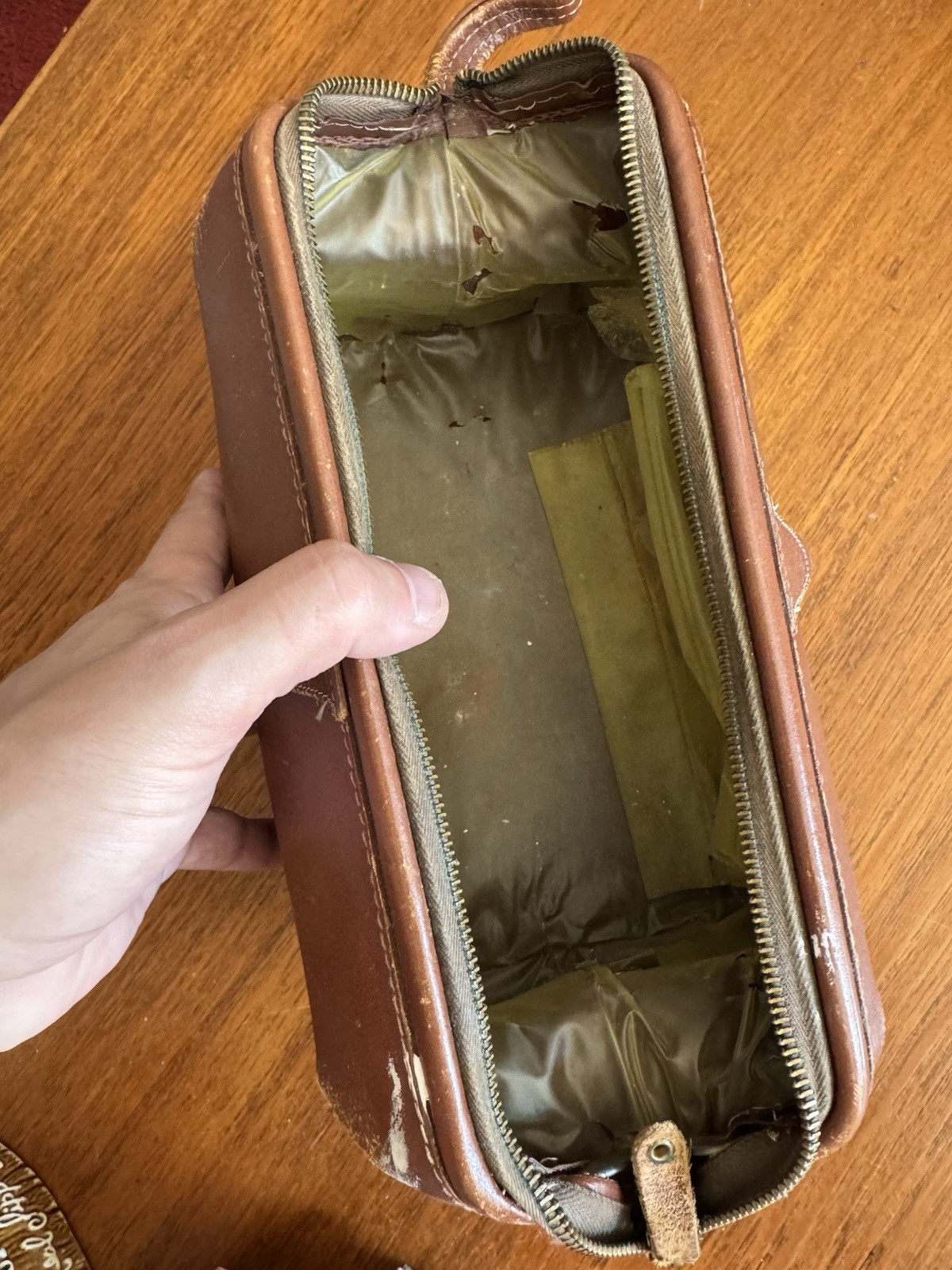 Vintage Antique Toiletry Kit 1960s Monogrammed Retro Bag Doctors Case VTG Zipper