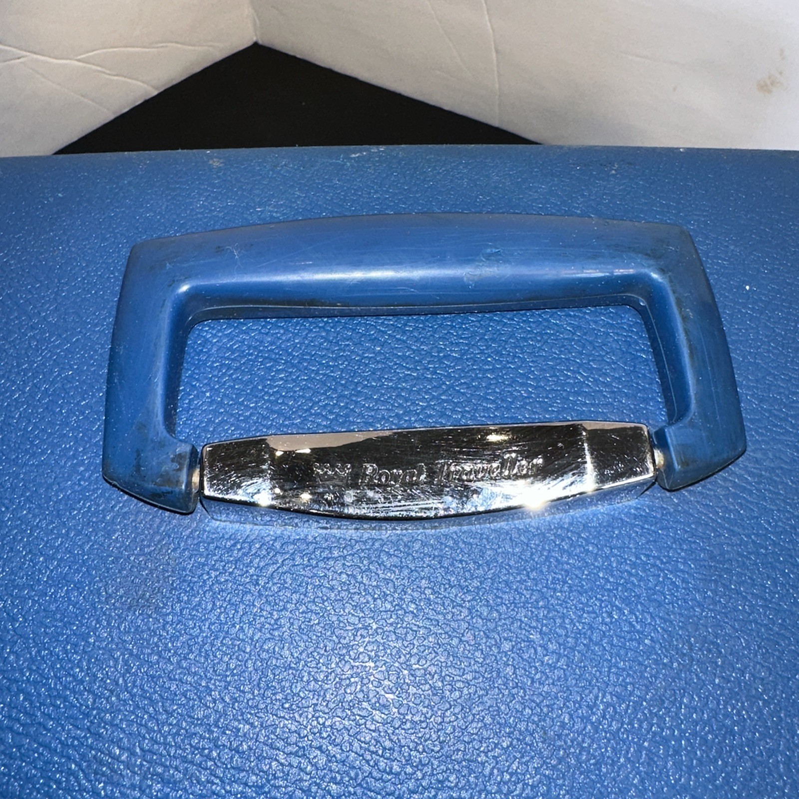 Vtg Blue Samsonite Royal Traveller Montbell Train Cosmetic Case (No Tray No Key)