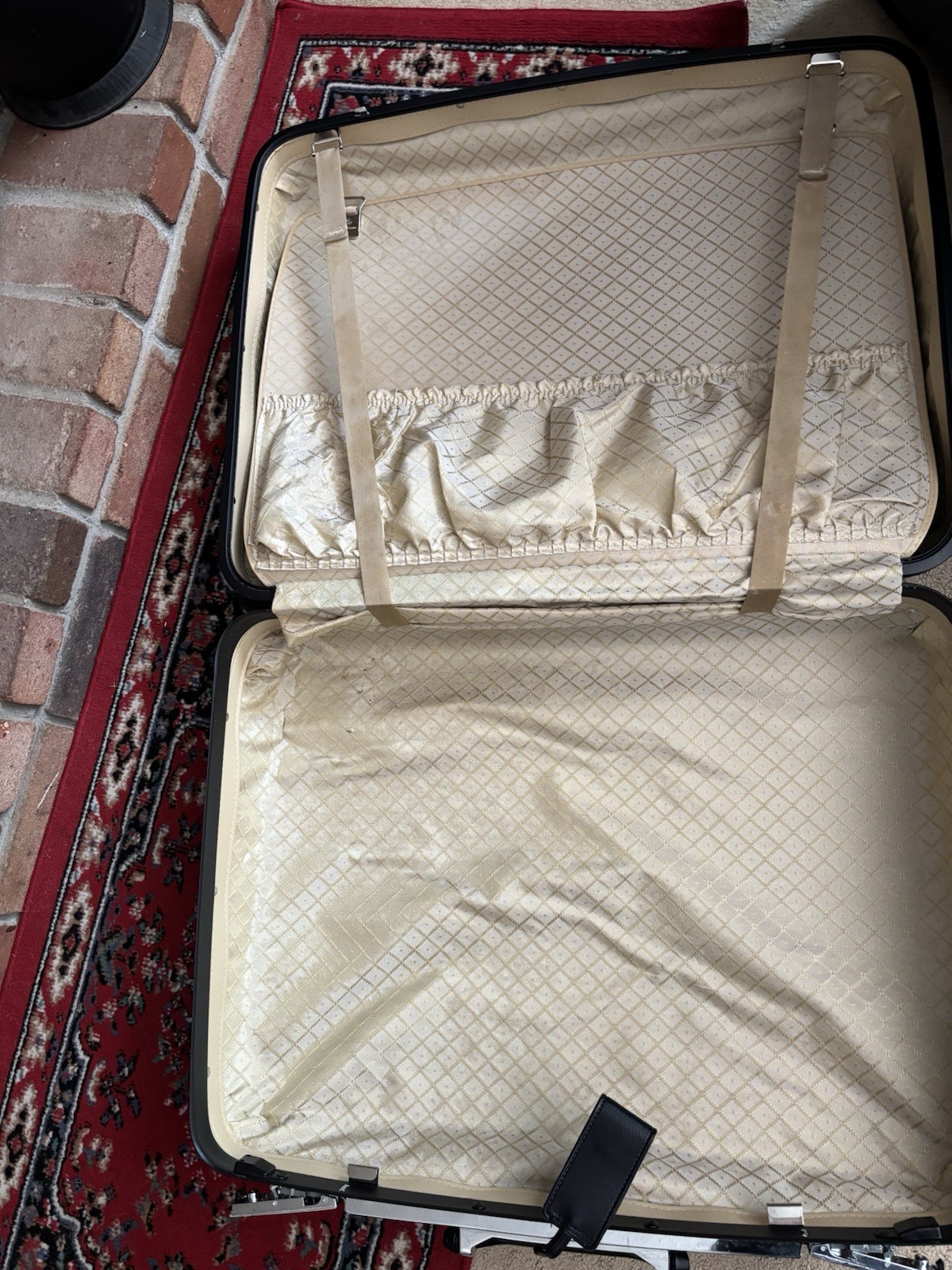 Vintage Samsonite Sentry II Navy Blue Luggage Hard Shell Suitcase 24.5”x19”x8”