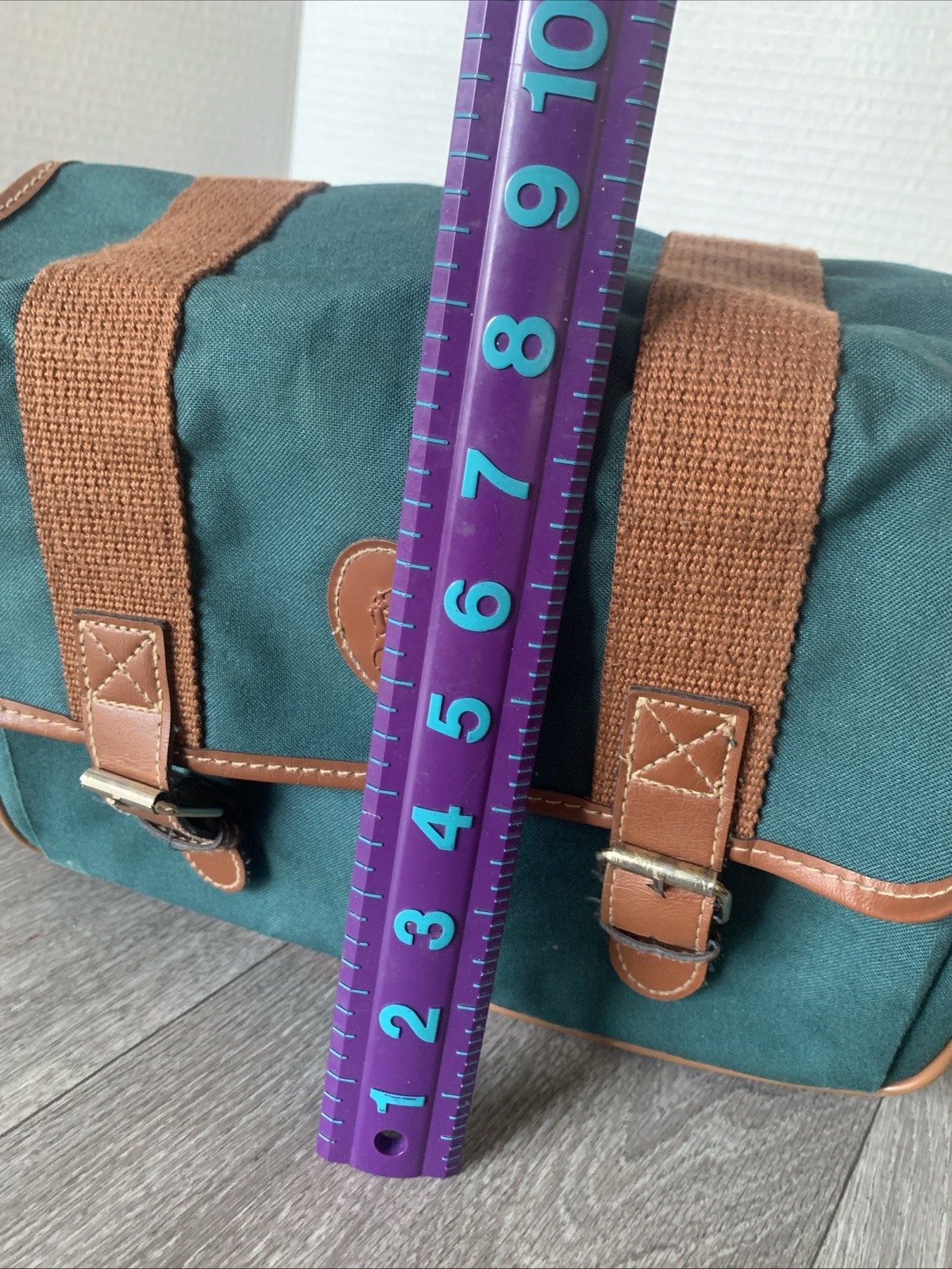 Ralph Lauren Polo Lightweight Green Canvas Shoulder Tote Carry On Bag- Cracking