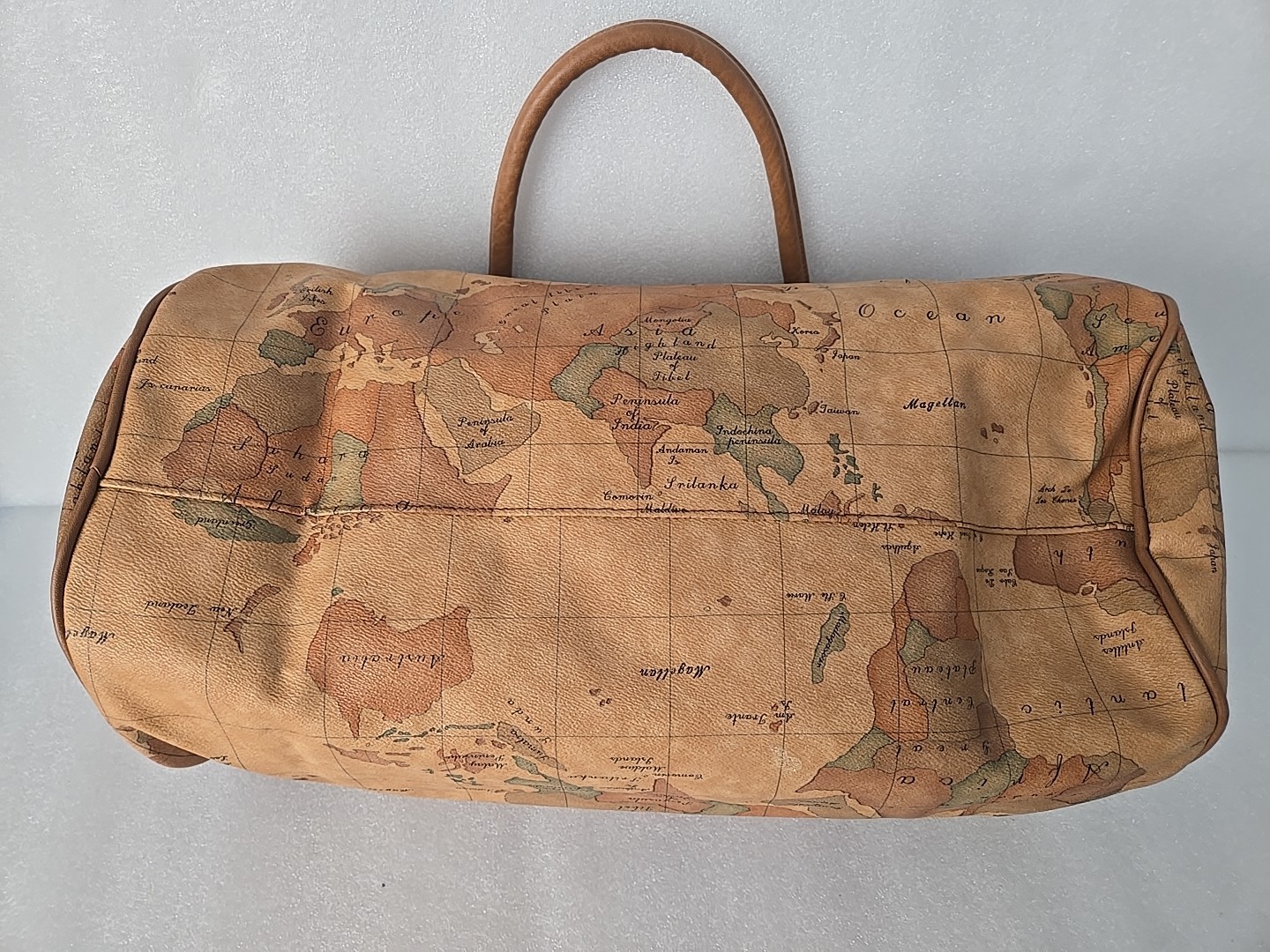 Vintage Magellan World Map Duffel Bag Weekender Carry-On 1990s