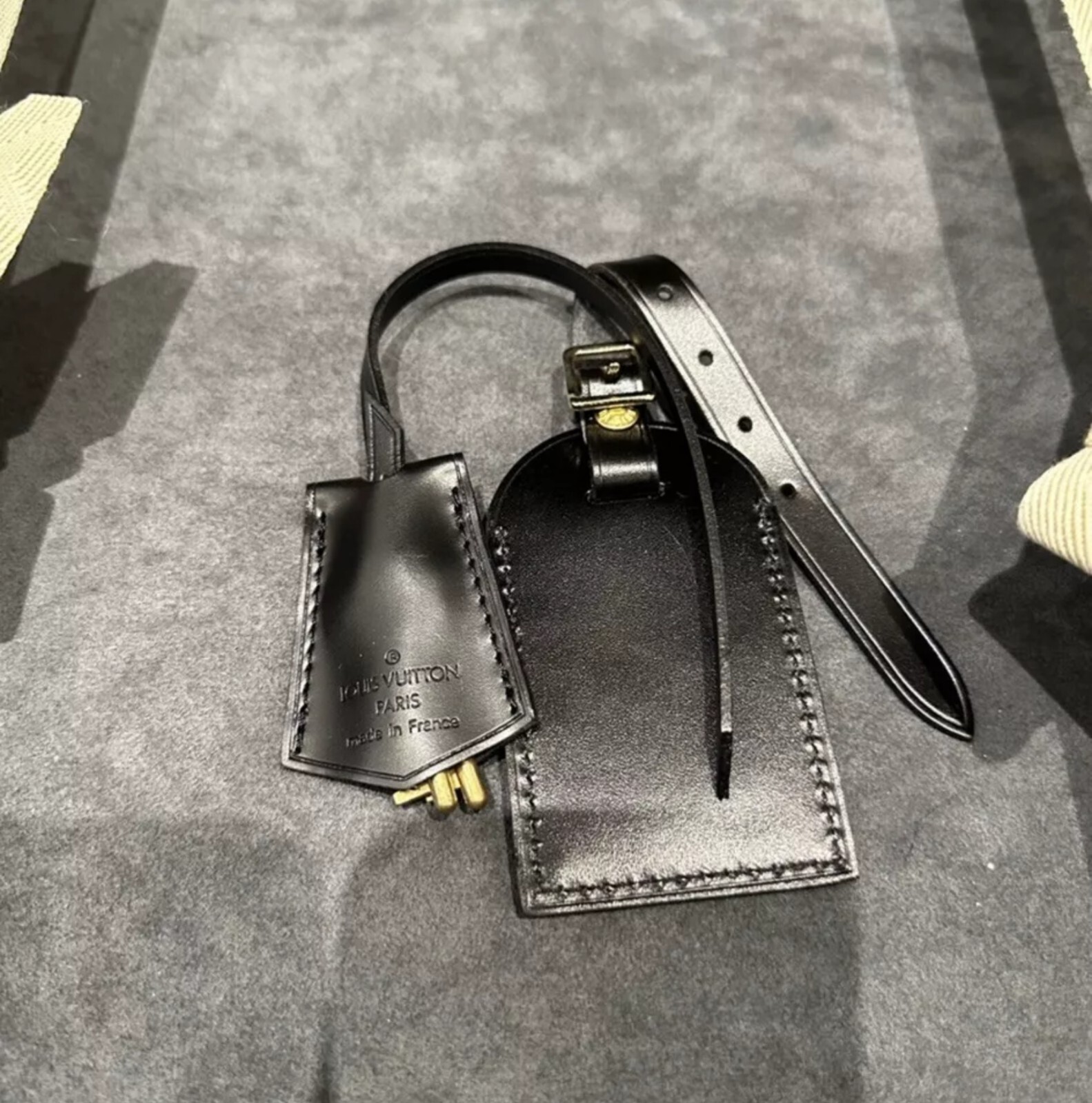 1980s Louis Vuitton Bisten Black Epi Leather Luggage Trunk