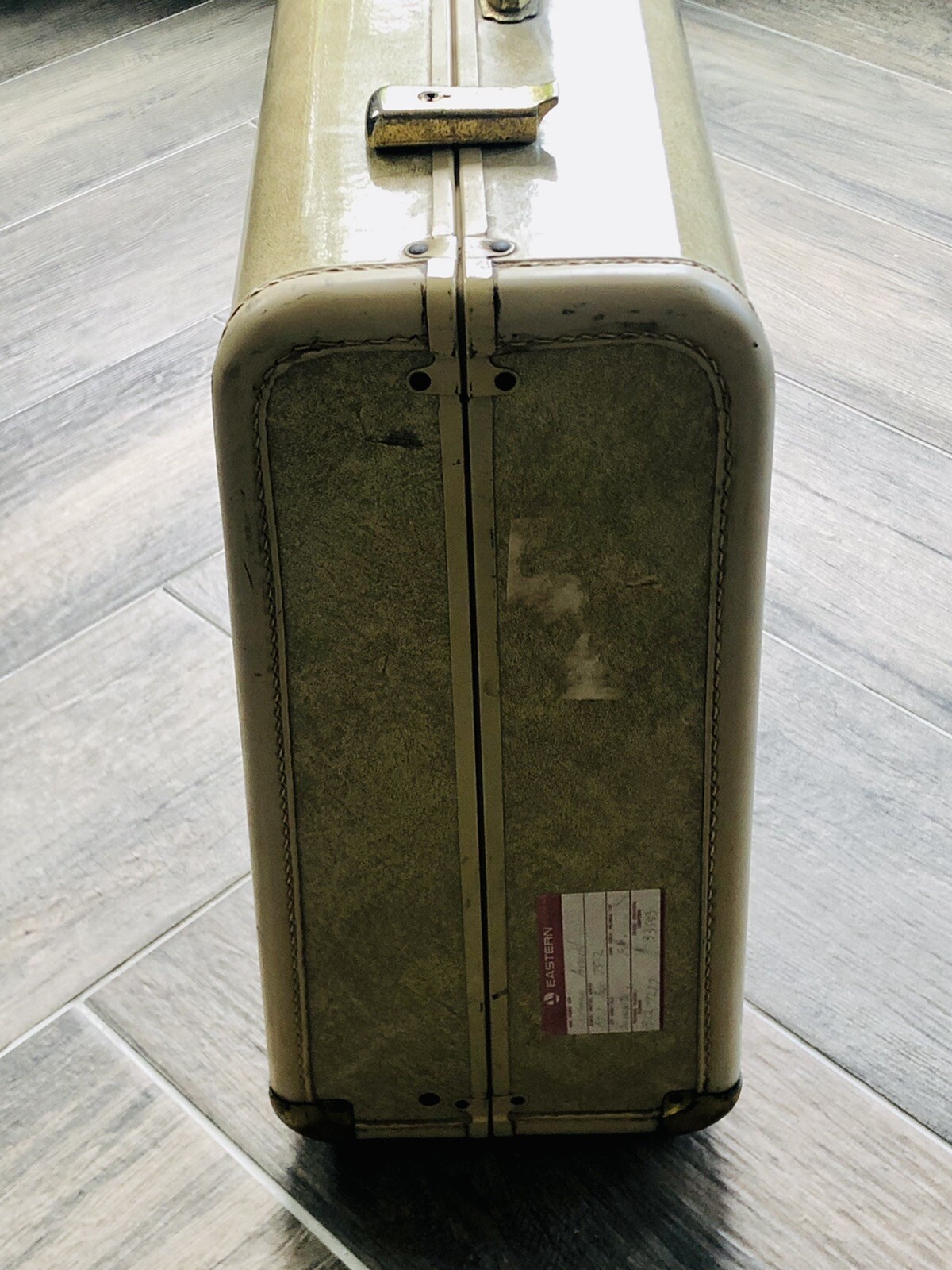 Vintage Towncraft Suitcase Hardshell Luggage 1950s Faux Marble Color