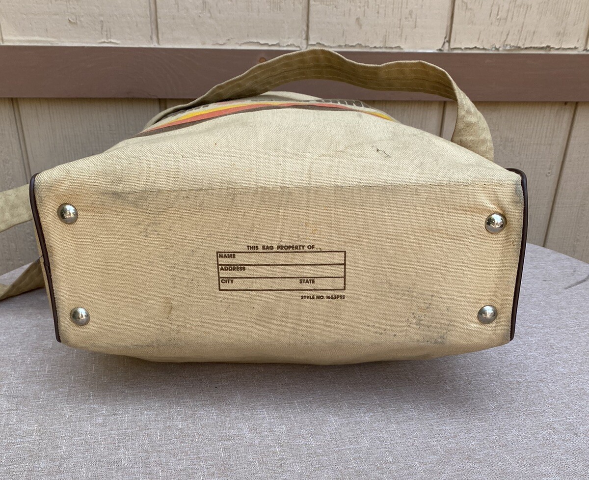 VTG 80s Rare Air California Airlines Portland Inaugural Carry On Luggage Bag